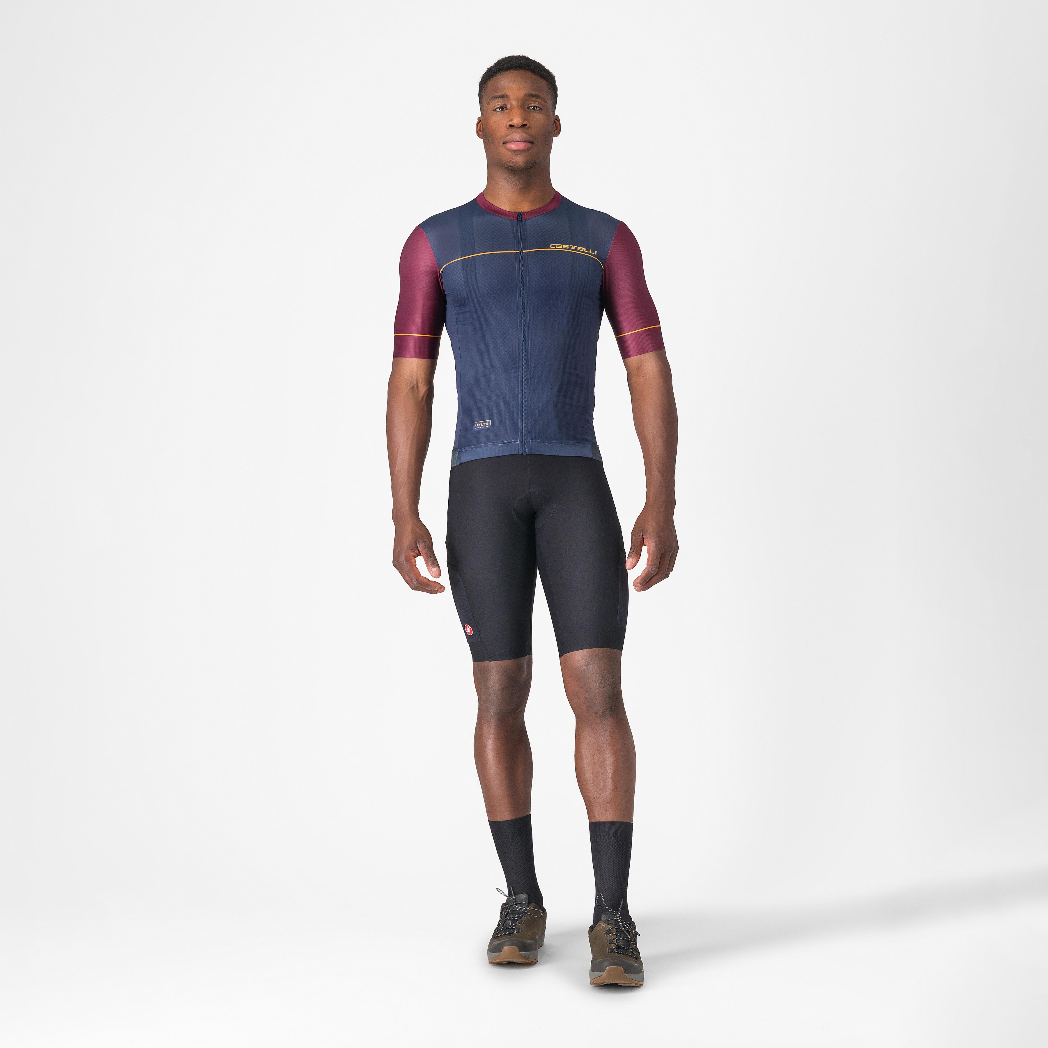 Unlimited endurance 2 jersey - belgian blue/deep bordeaux-viv - castelli
