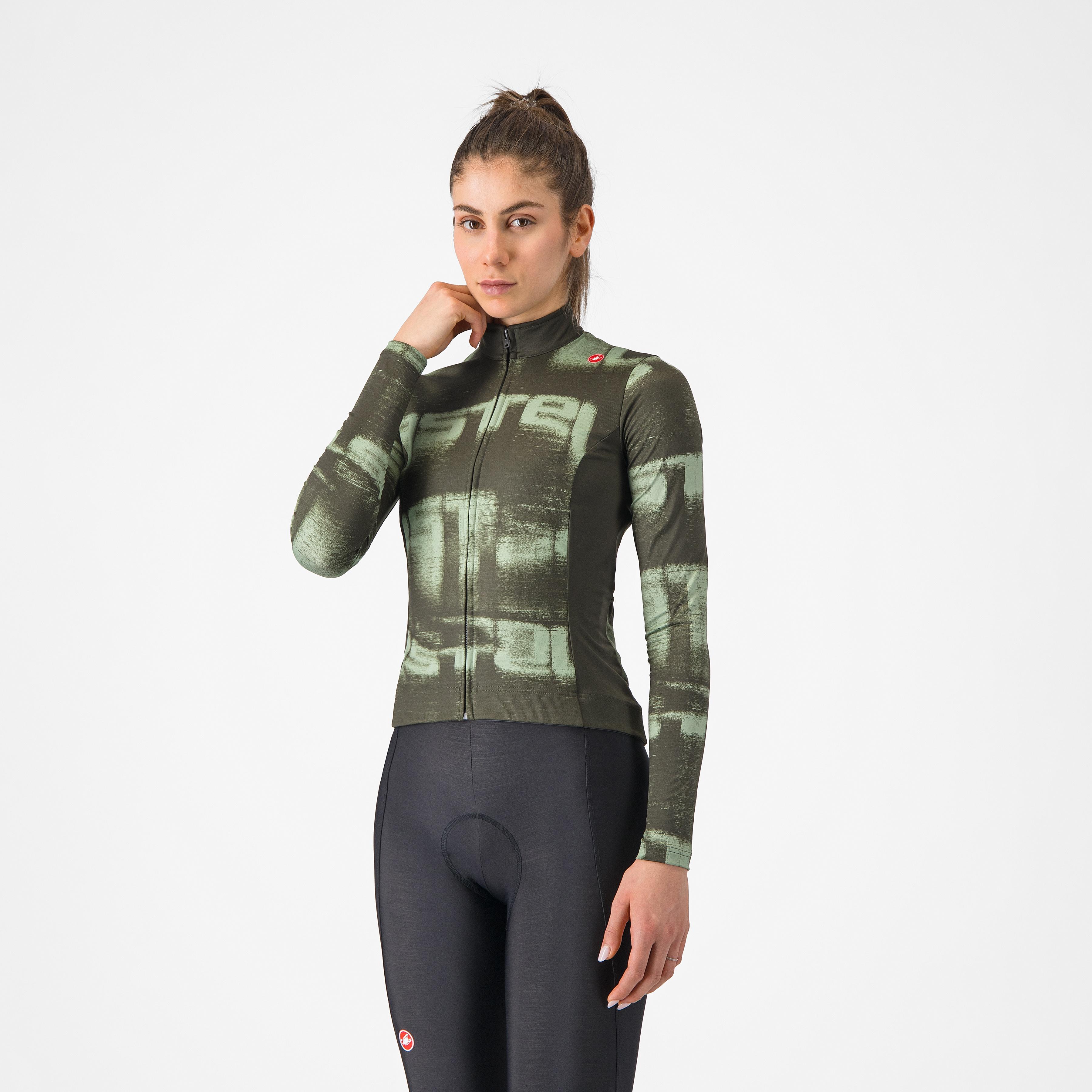 Blur thermal jersey - deep green/green pepper - castelli