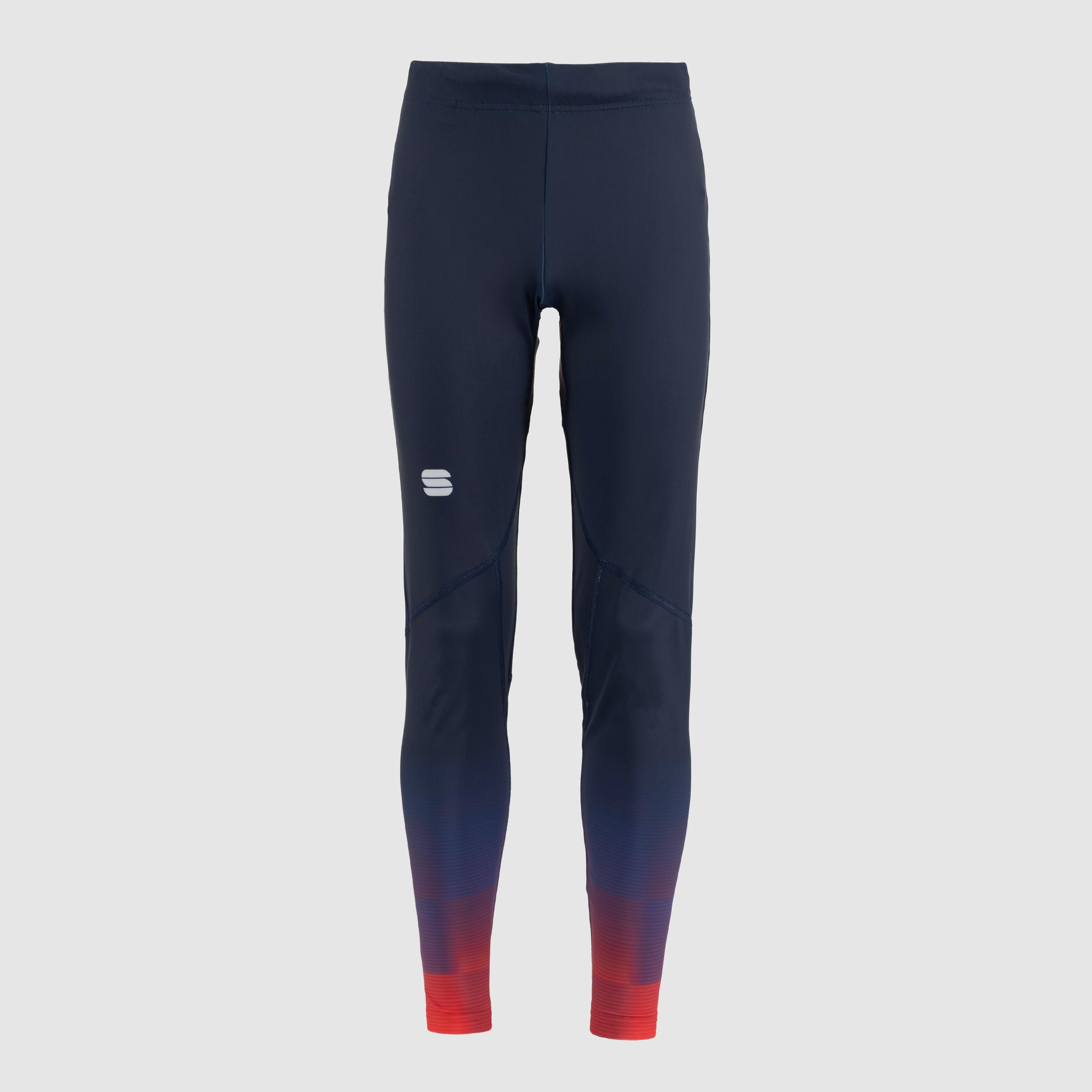 Squadra kid's tight - galaxy blue/tango red - sportful