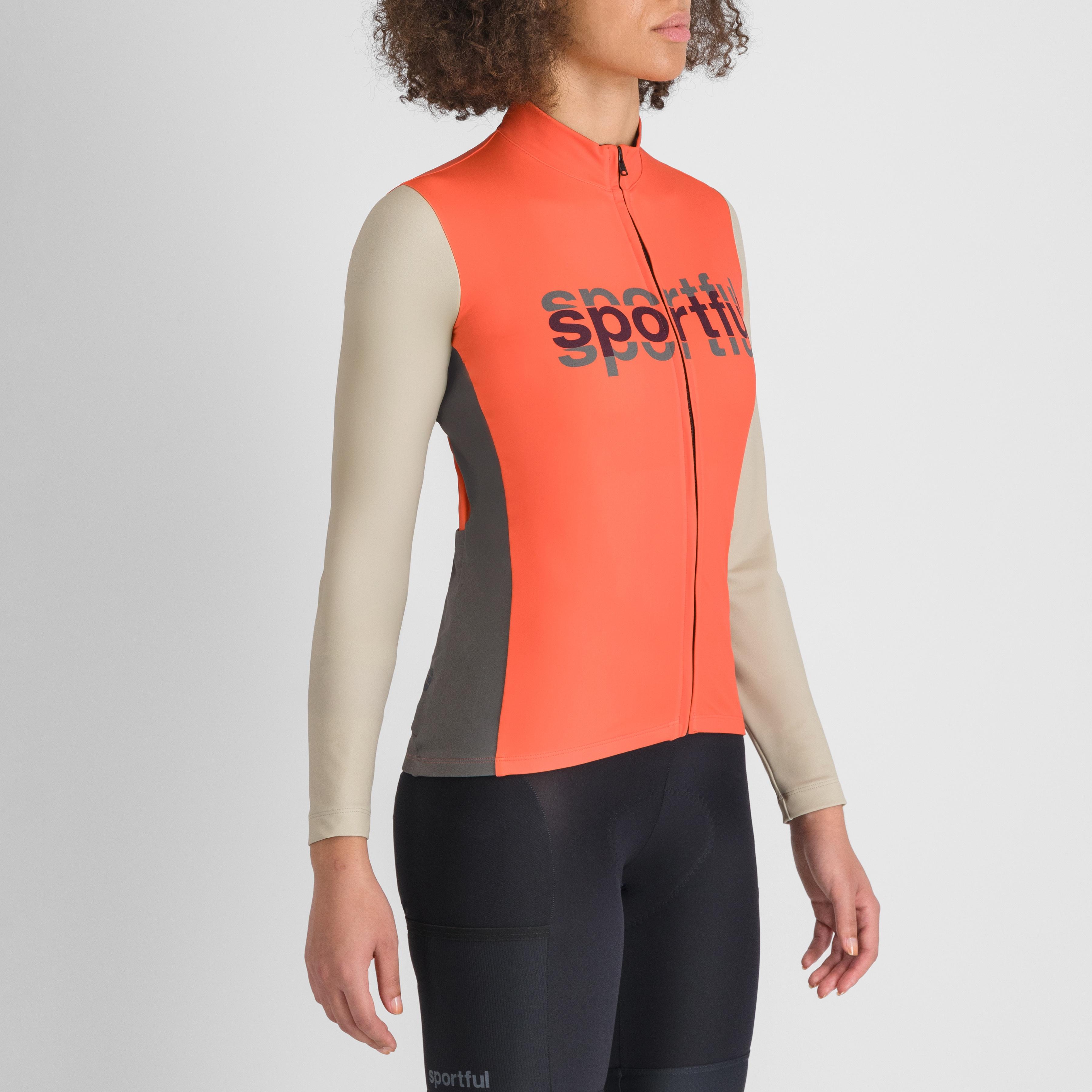 Supergiara logo thermal w jersey - pompelmo - sportful