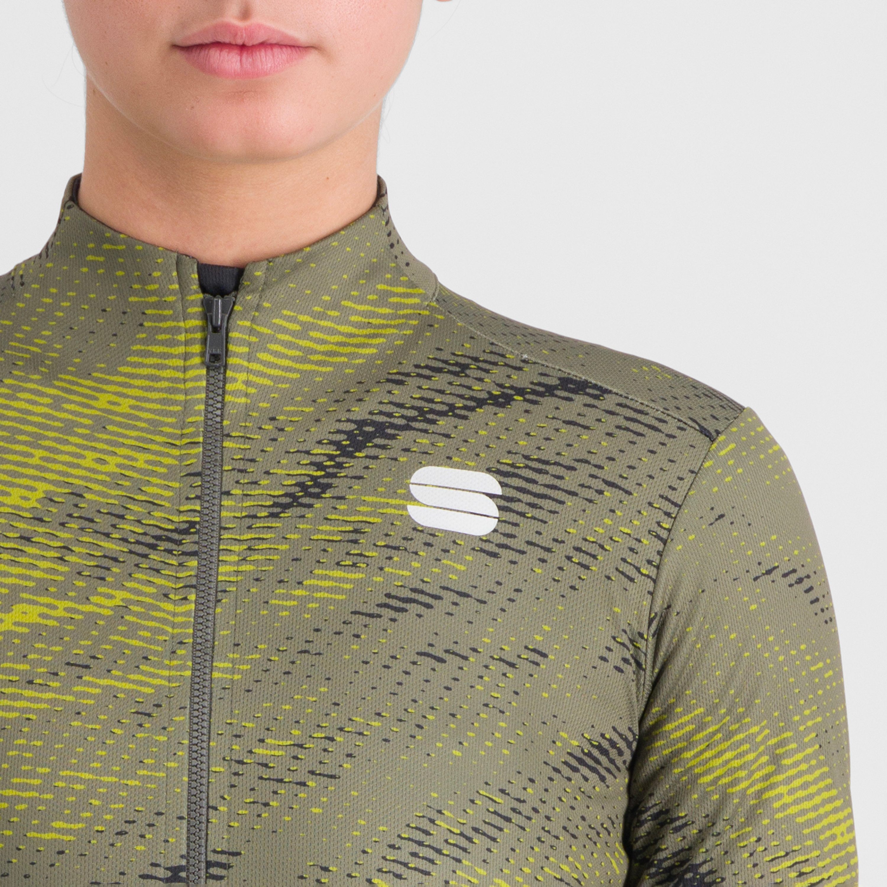 Cliff supergiara w thermal jersey - beetle guacamole black - sportful