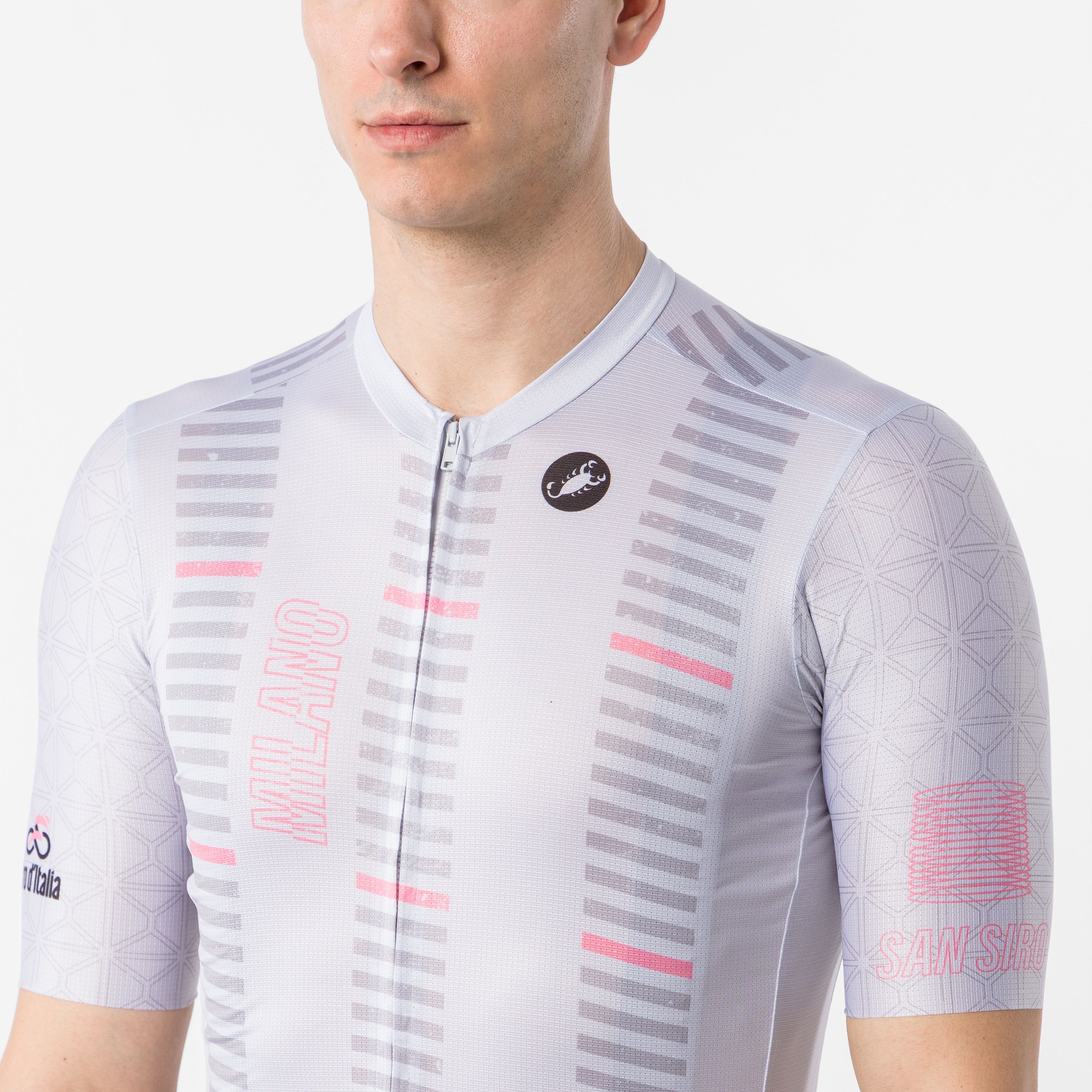 #giro109 milan jersey - silver gray/rosa giro - castelli