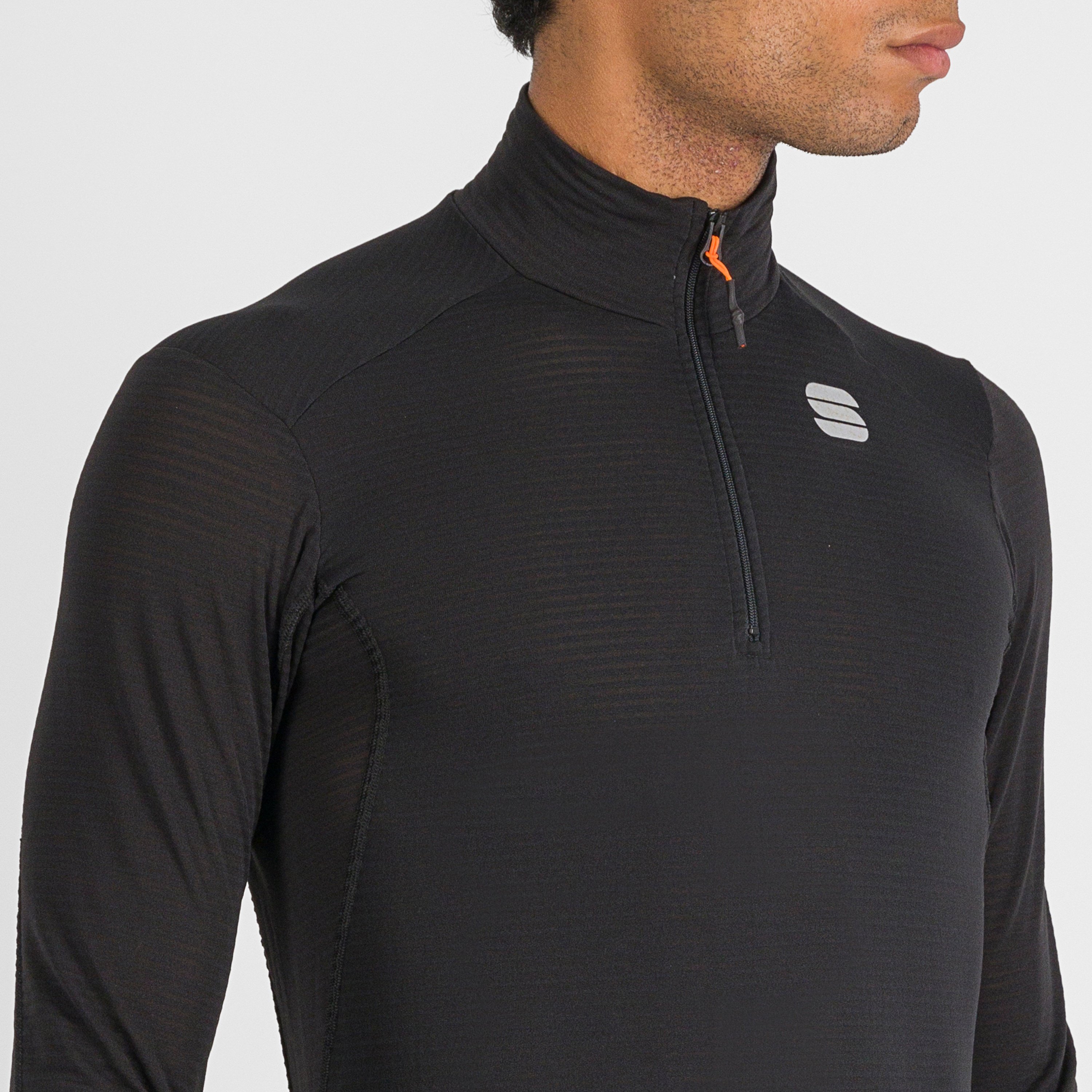 Thermodynamic mid zipped tee long sleeve - black - sportful