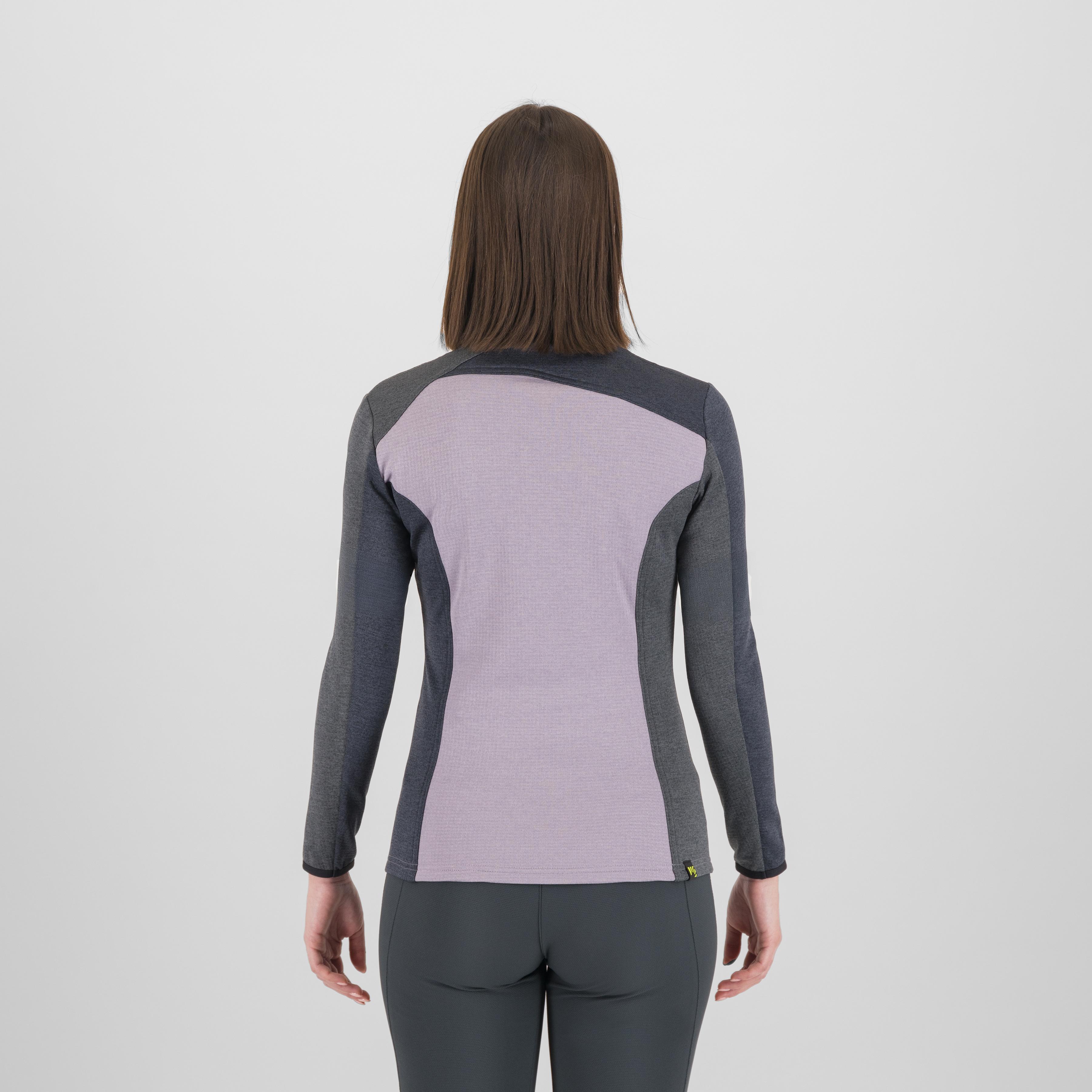Federa full-zip w fleece - lavender/black/woodl.gray - karpos