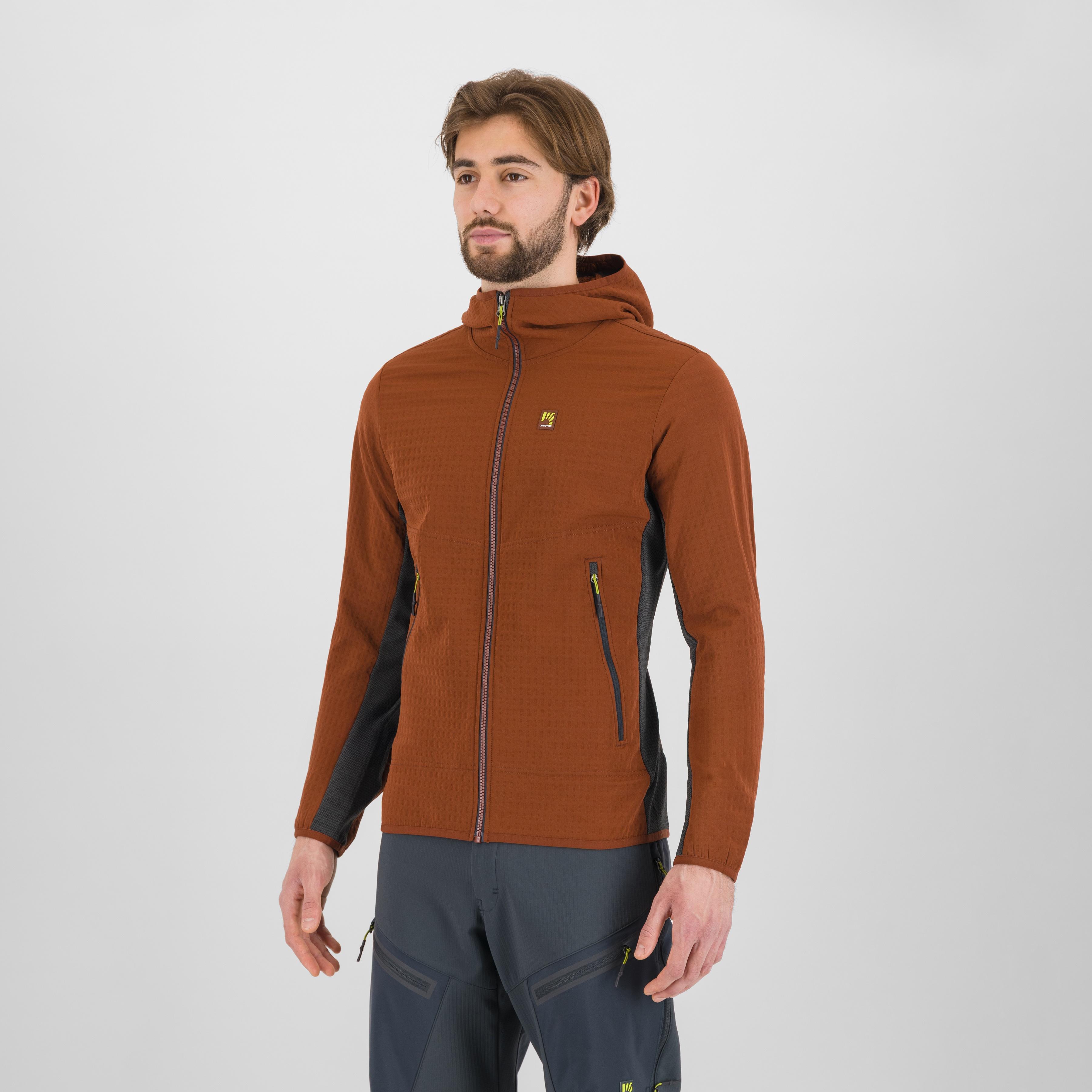 Marmolada hoodie fleece - mahogany/woodl.gray - karpos