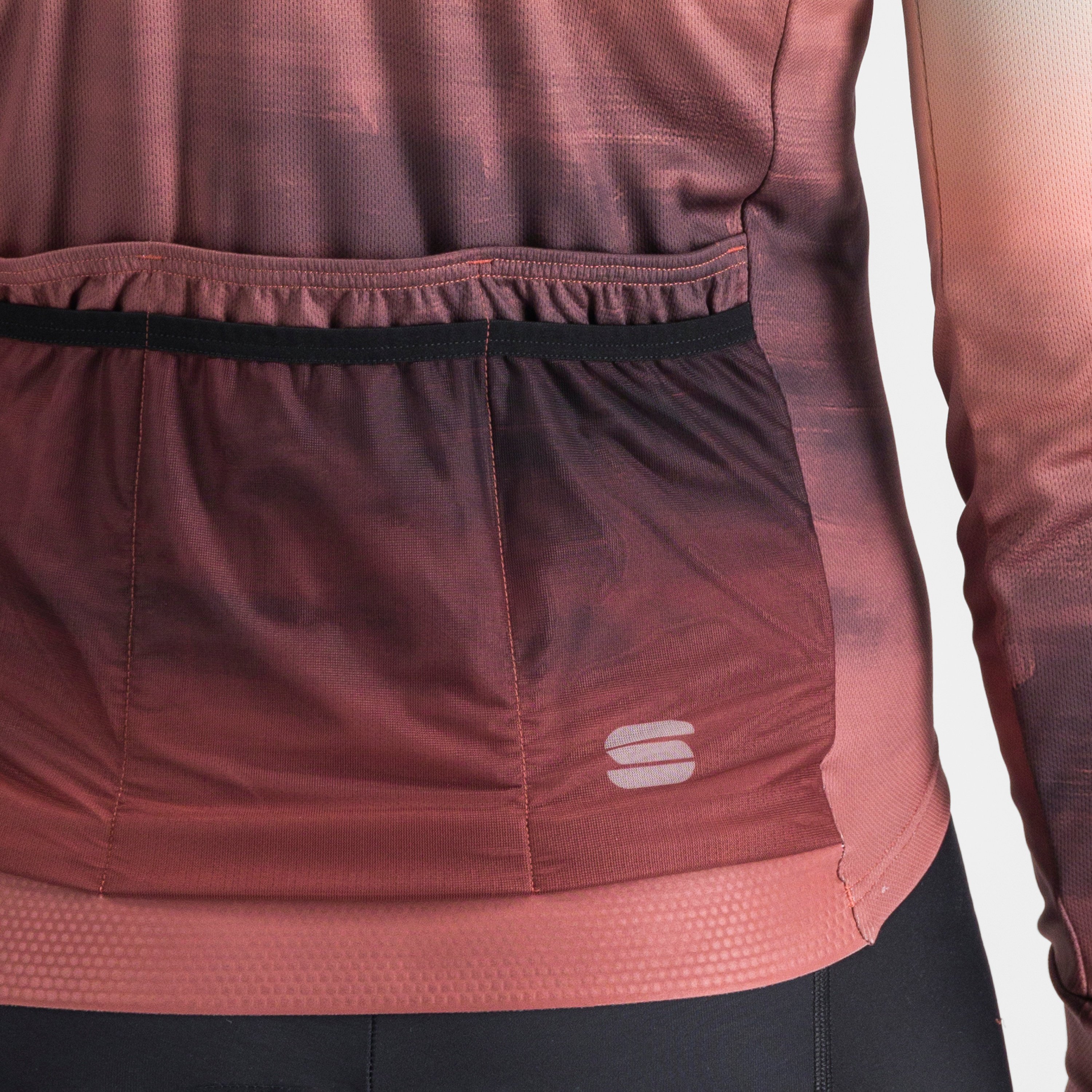 Flow  supergiara thermal jersey - dusty red olive green - sportful