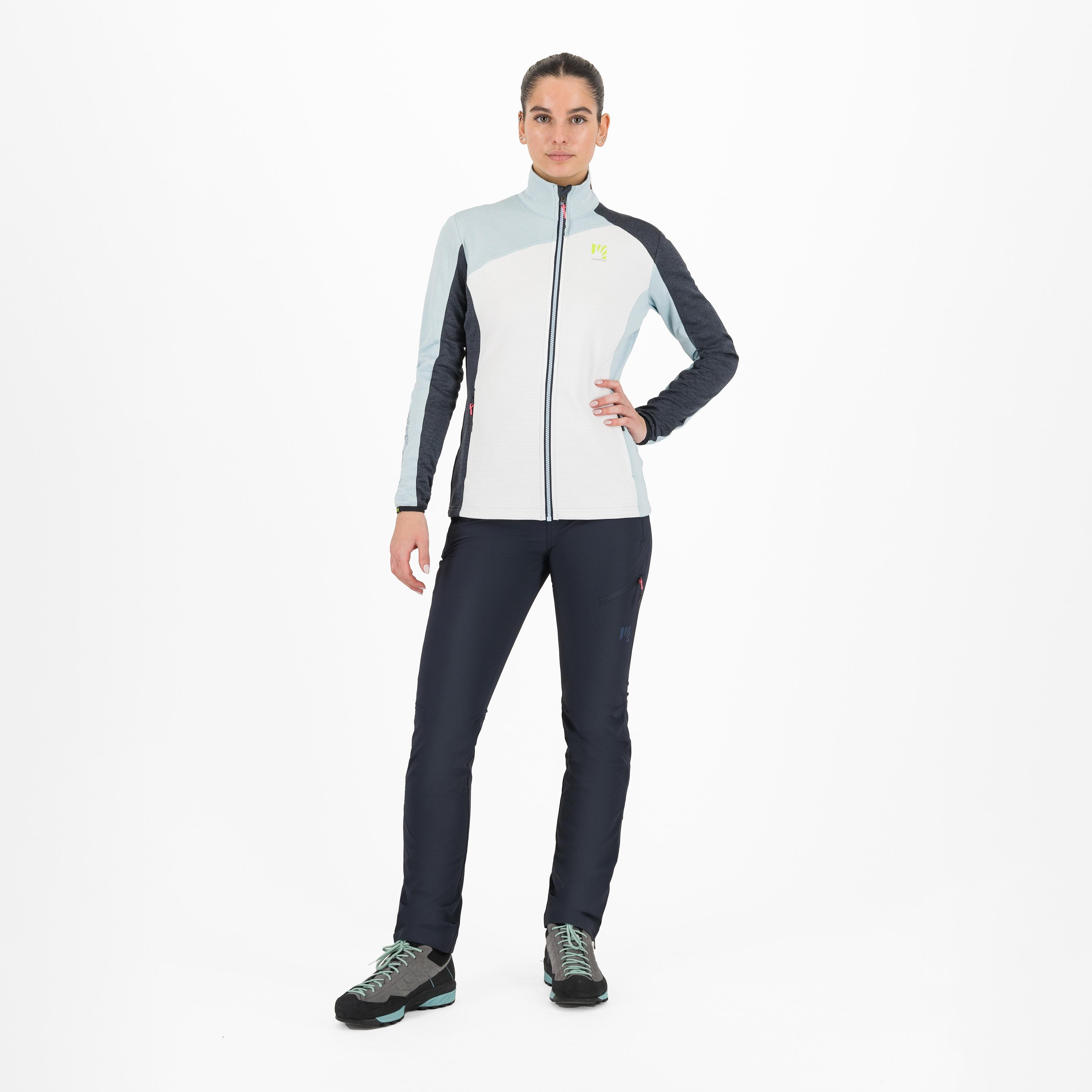 Federa full-zip w fleece - bright w./sterling b/vulcan - karpos