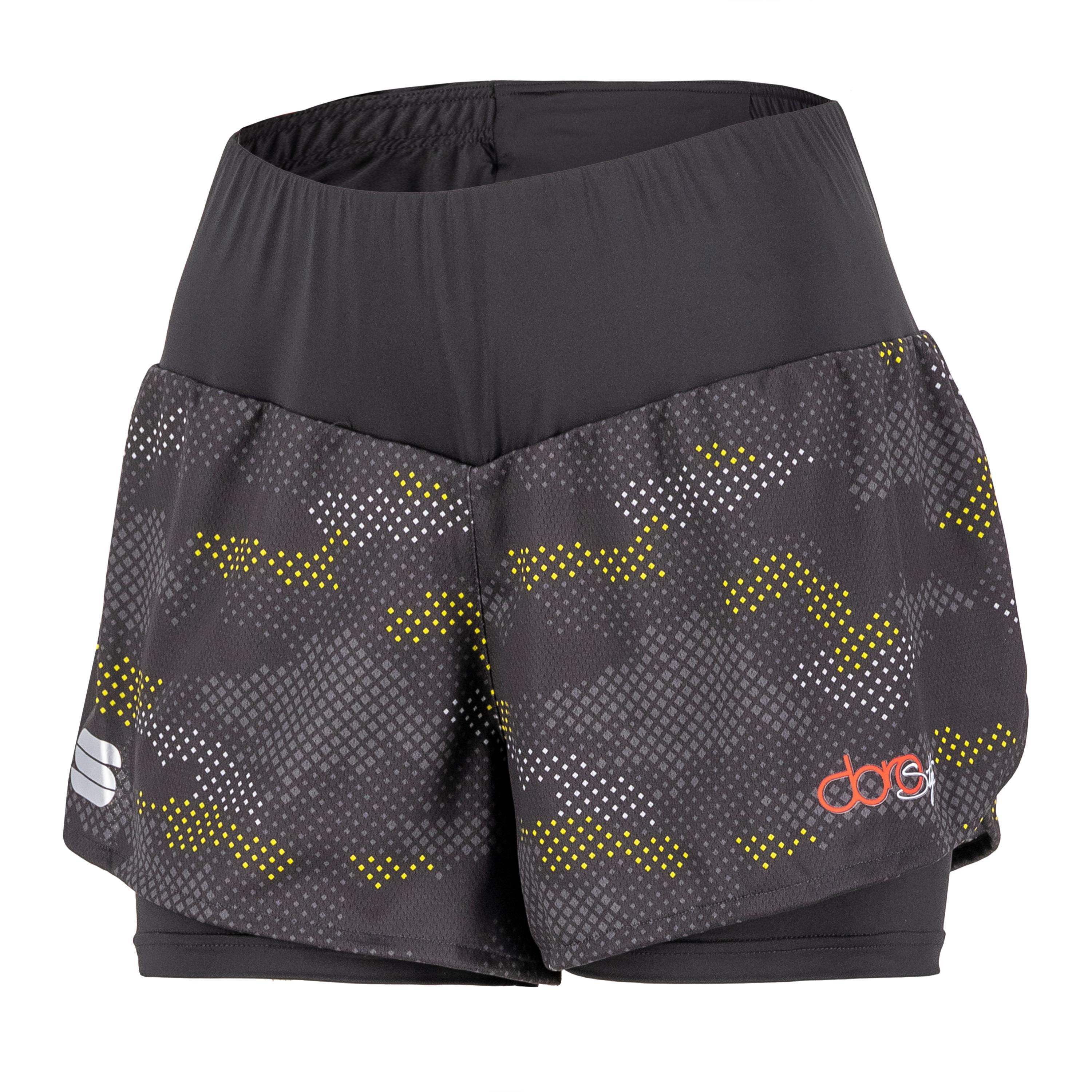 Doro cardio short - dark gray/yellow - sportful