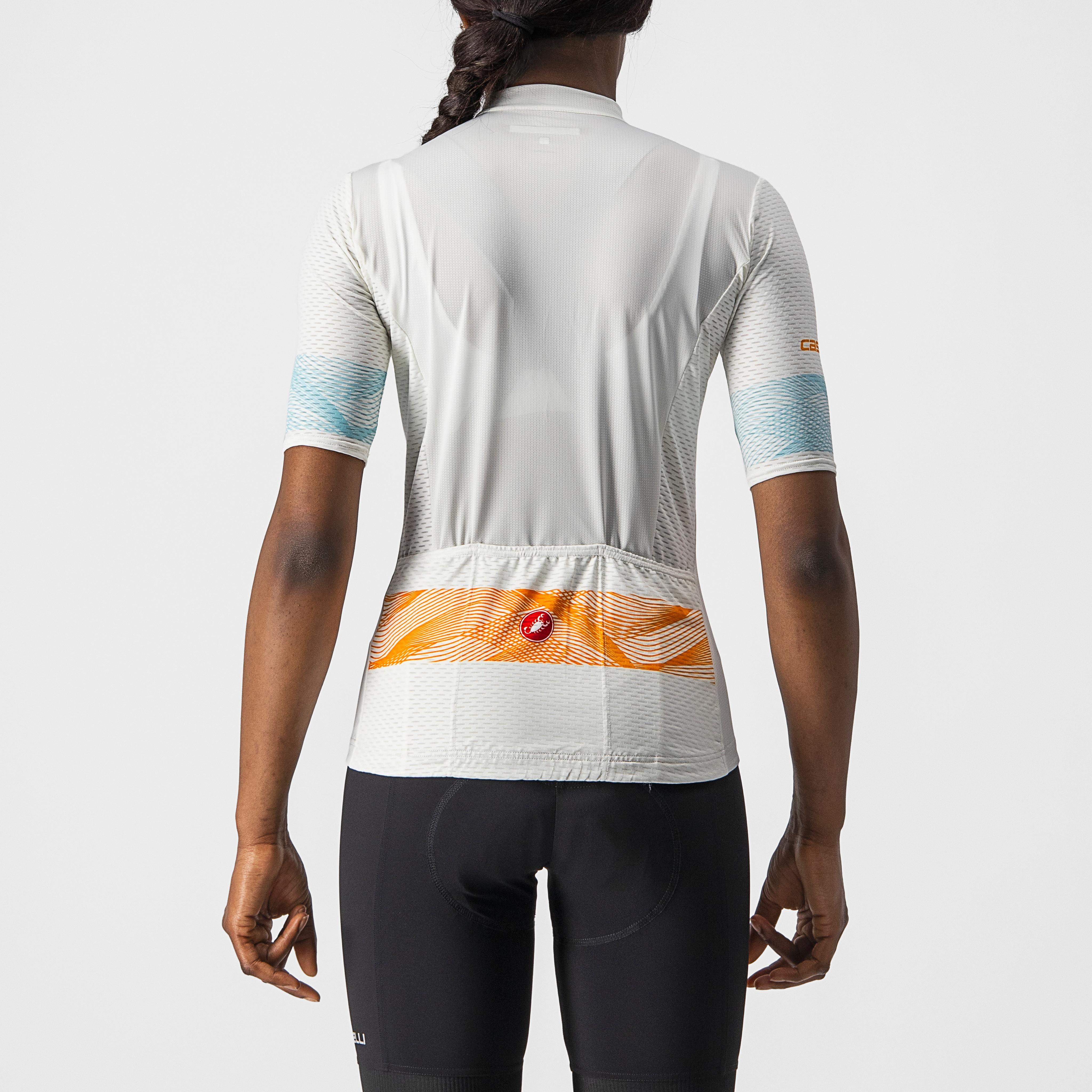 Fenice jersey - ivory/pop orange-skylight - castelli