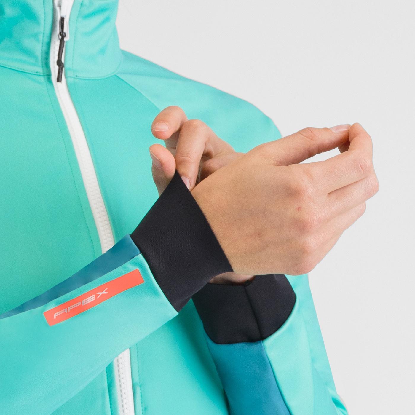 Apex light w jacket - green waterfall/teal blue - sportful