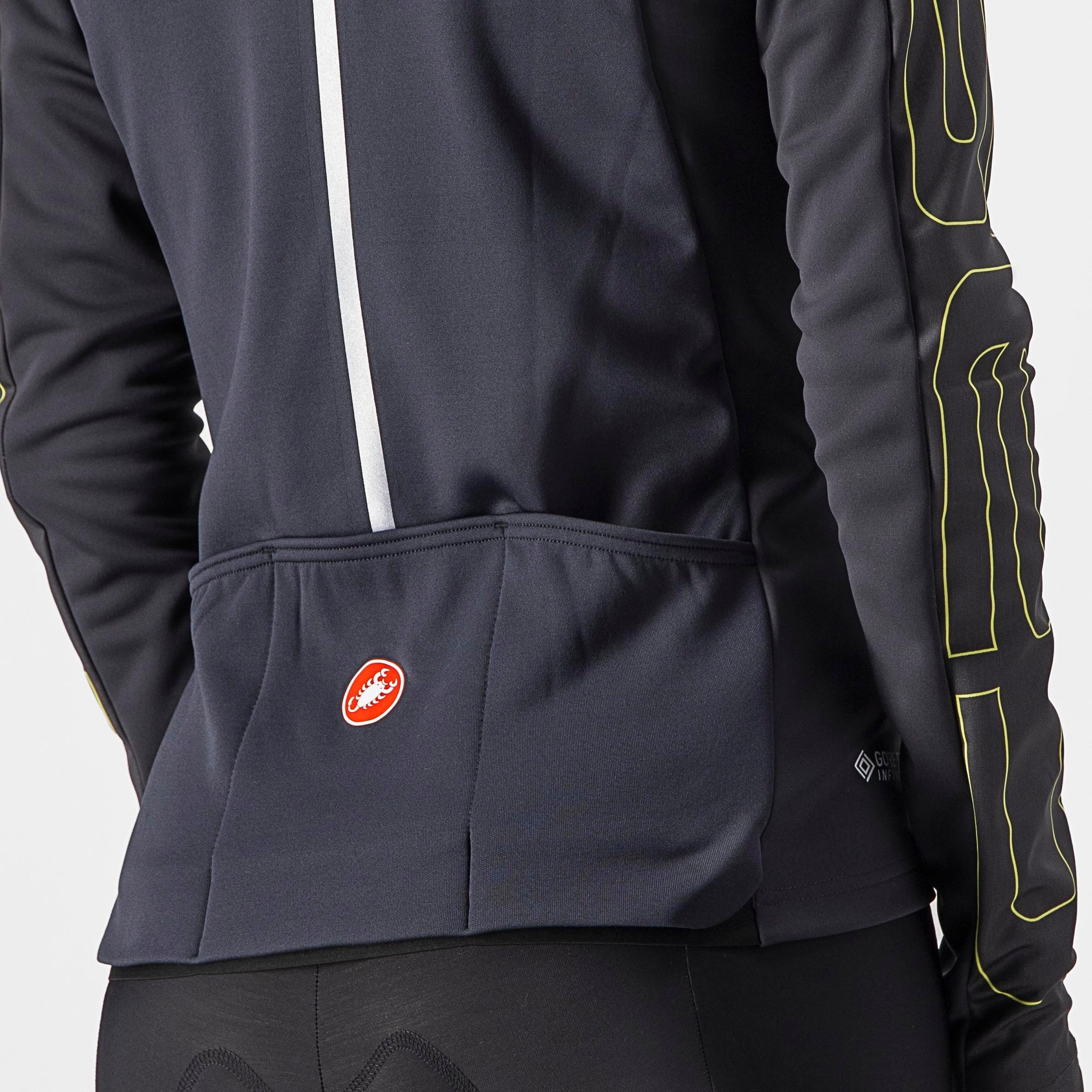 Transition w jacket - dark gray/brilliant yellow - castelli