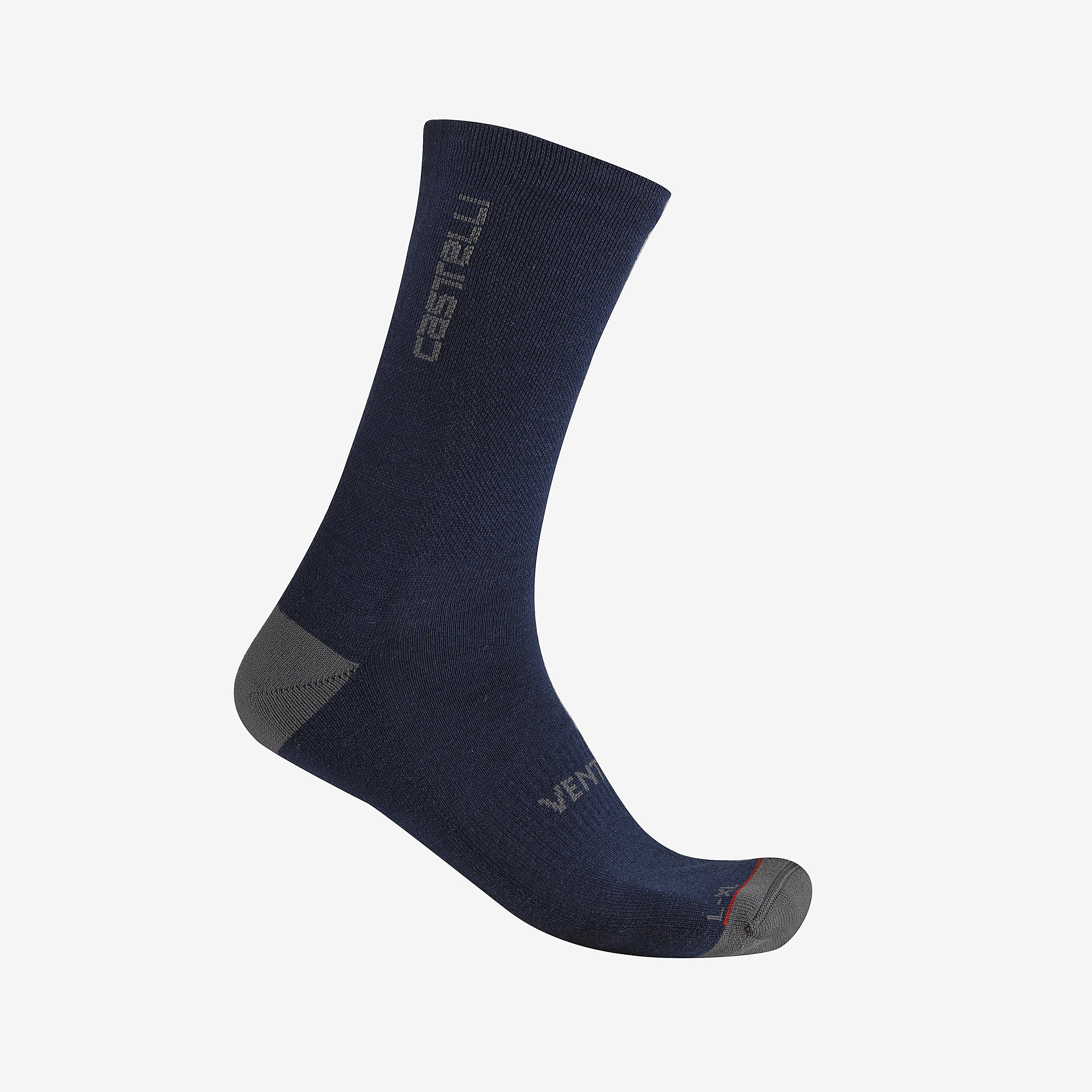 Venti soft merino sock - belgian blue - castelli