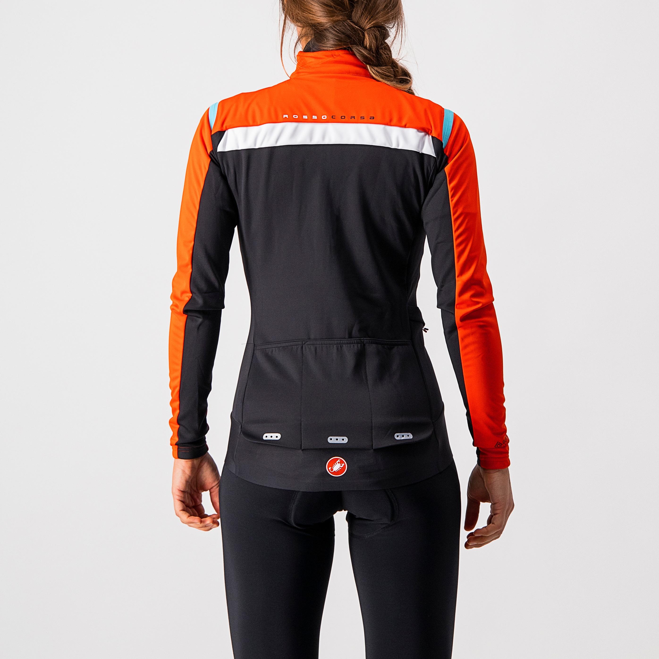 Alpha ros 2 w light jacket - fiery red/black-celeste - castelli