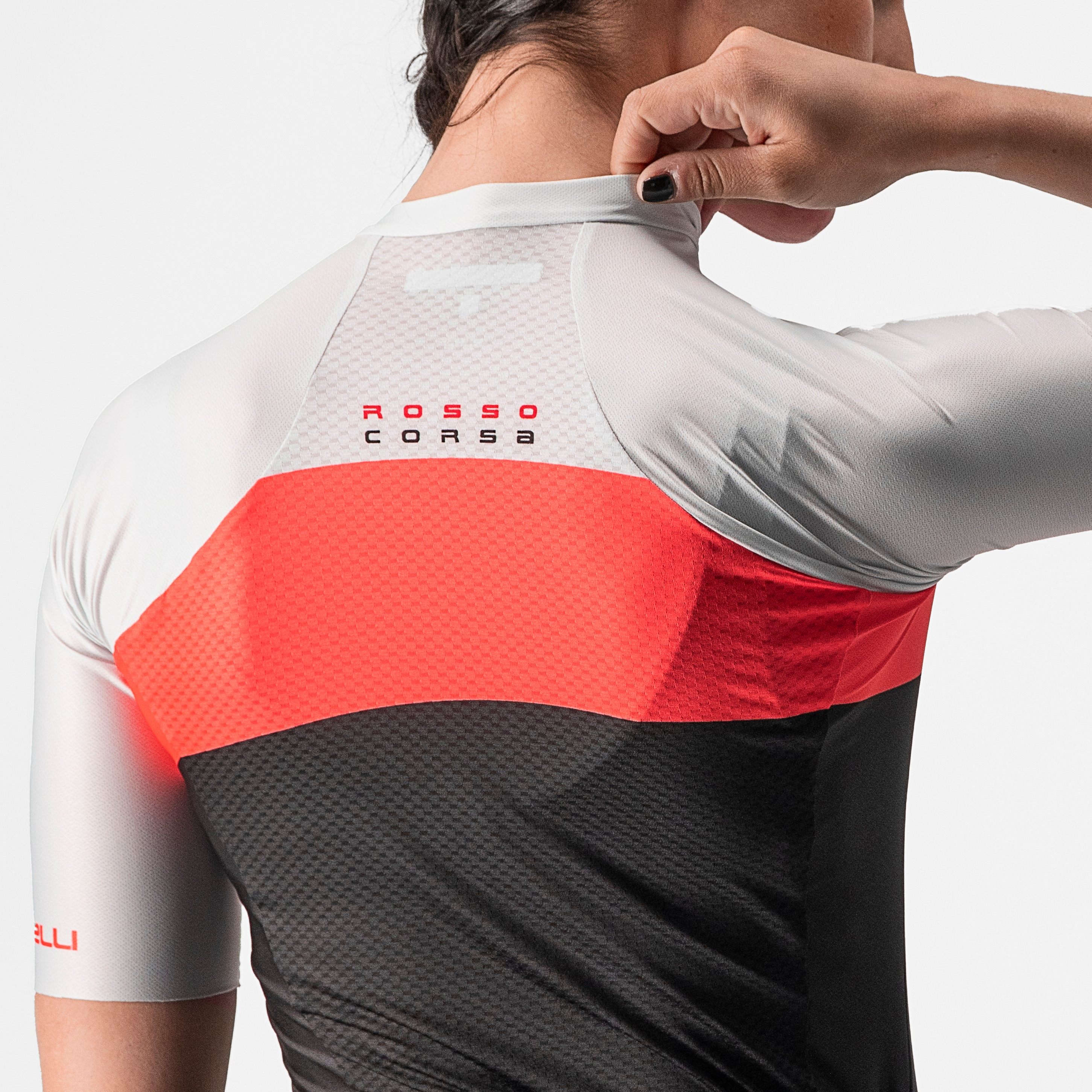 Aero pro w jersey - light black/brilliant pink-sil - castelli