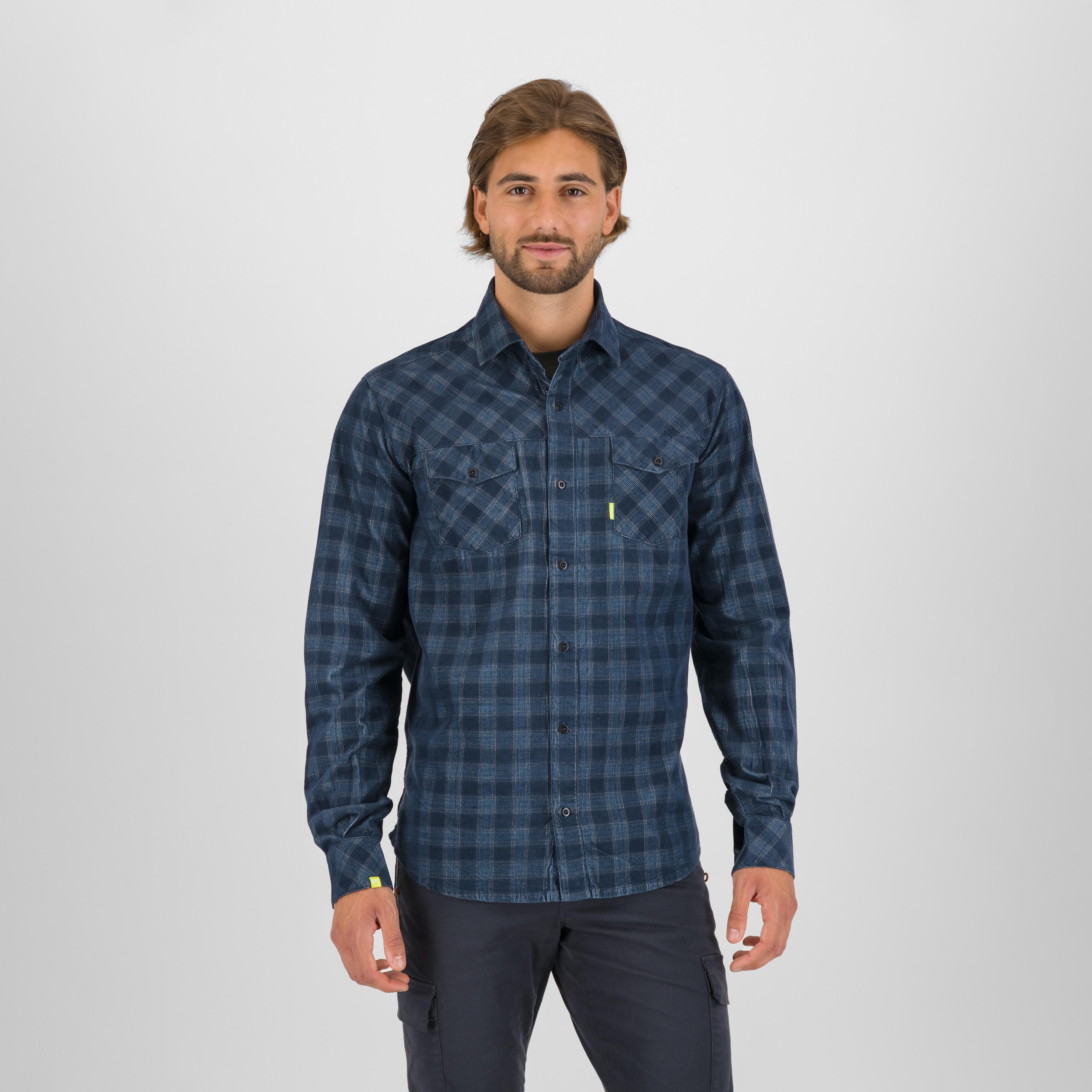 Martora velvet shirt - smoke blue - karpos