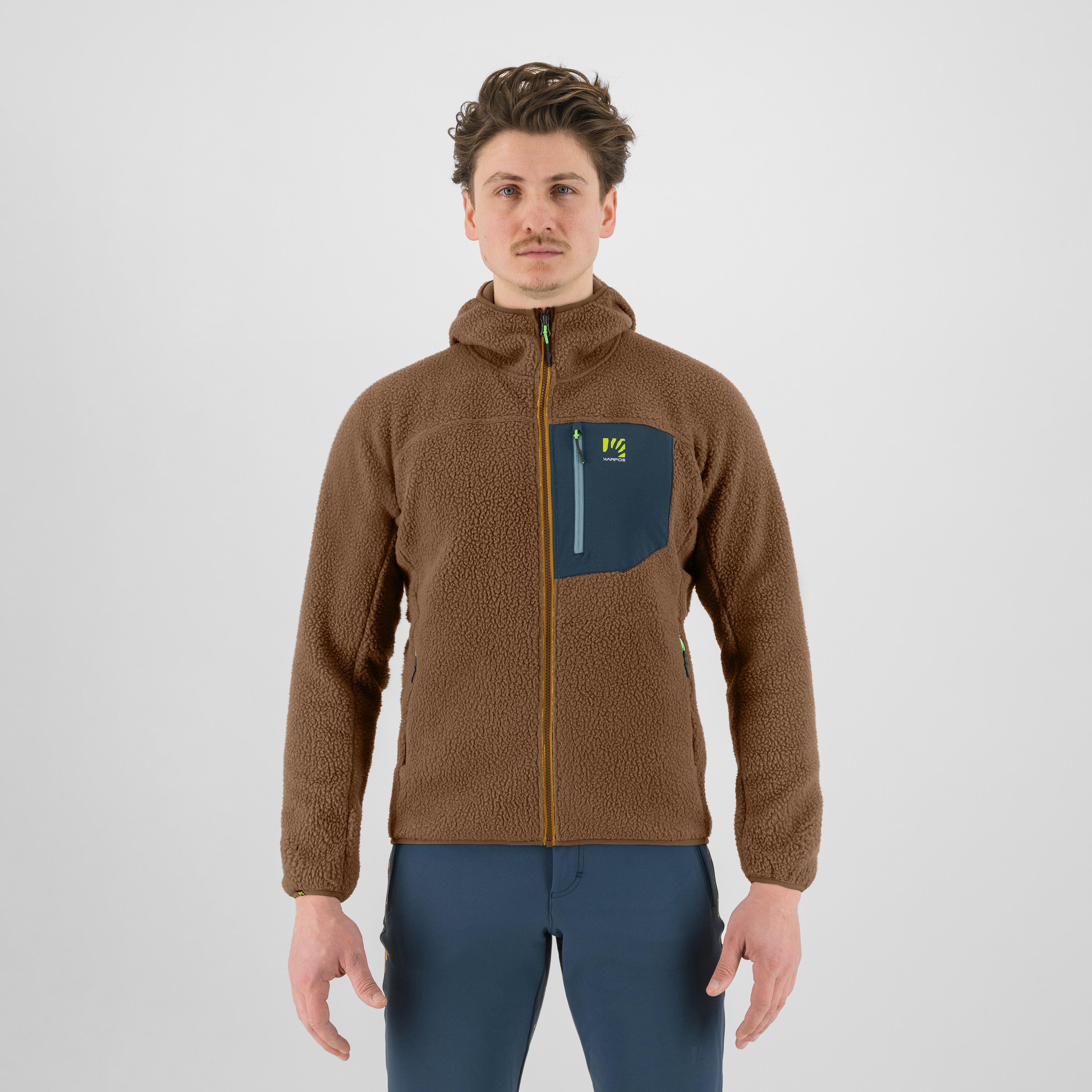 Moiazza retrò hoodie fleece - nuthatch/midnight - karpos