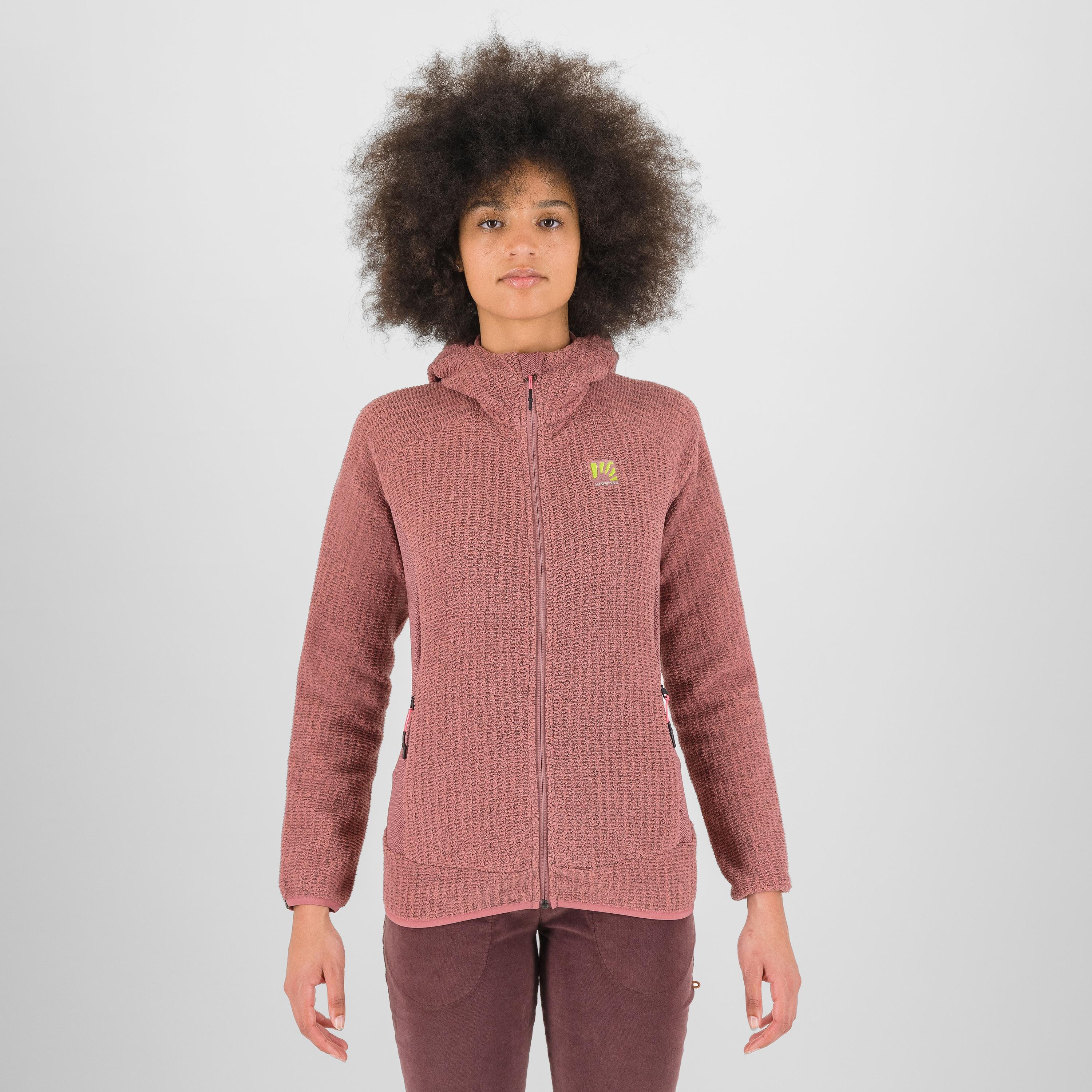 Rocchetta w hoodie fleece - deco rose - karpos