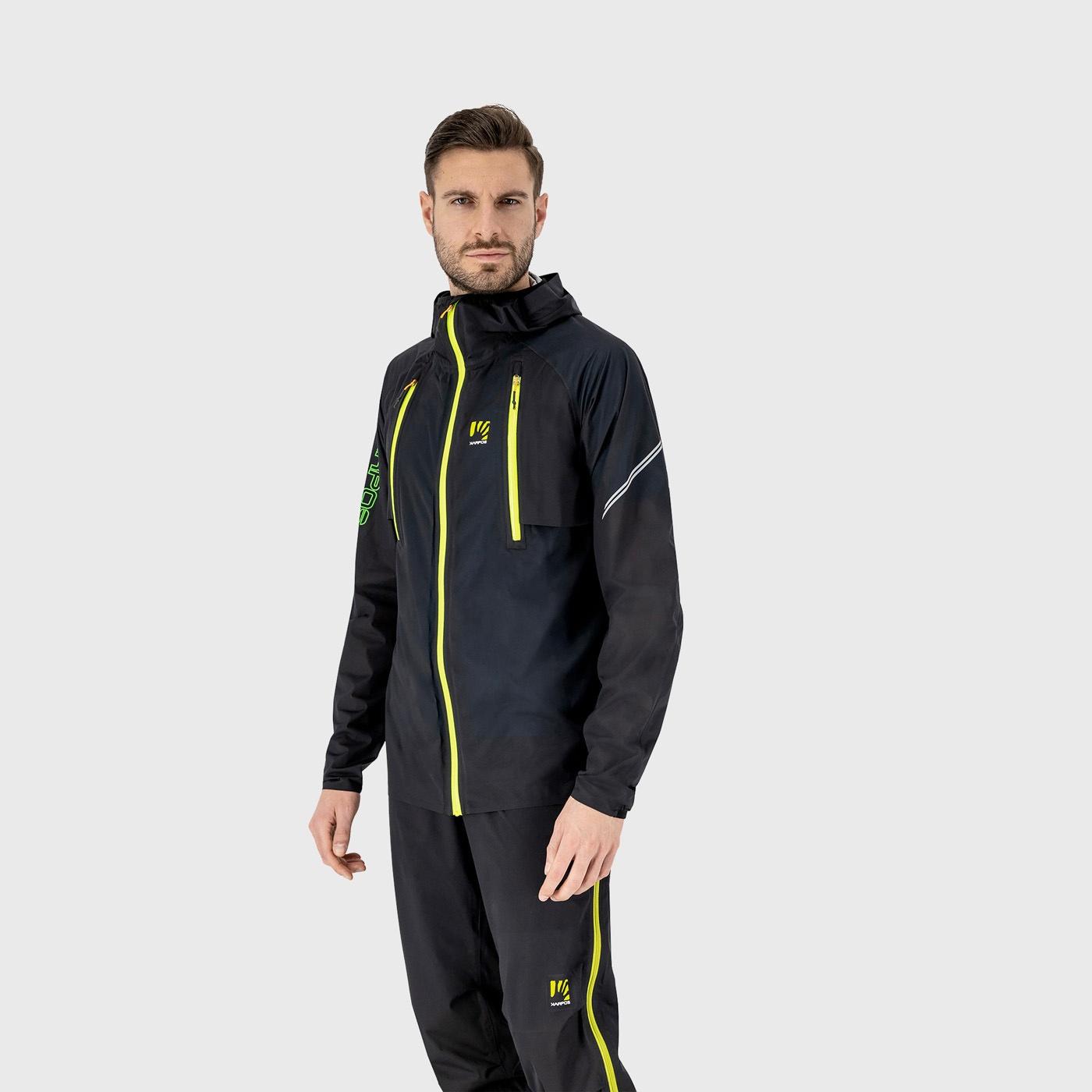 Lavaredo rain jacket - black/green fluo - karpos