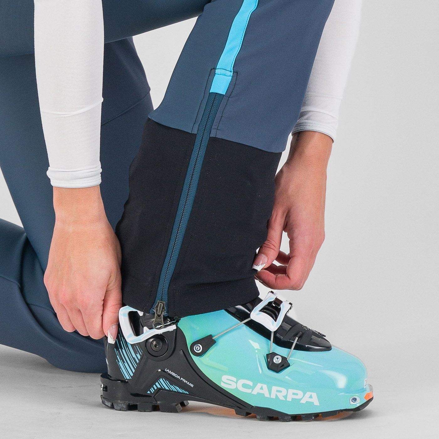Grand mont w skimo pant - midnight/blue atoll - karpos