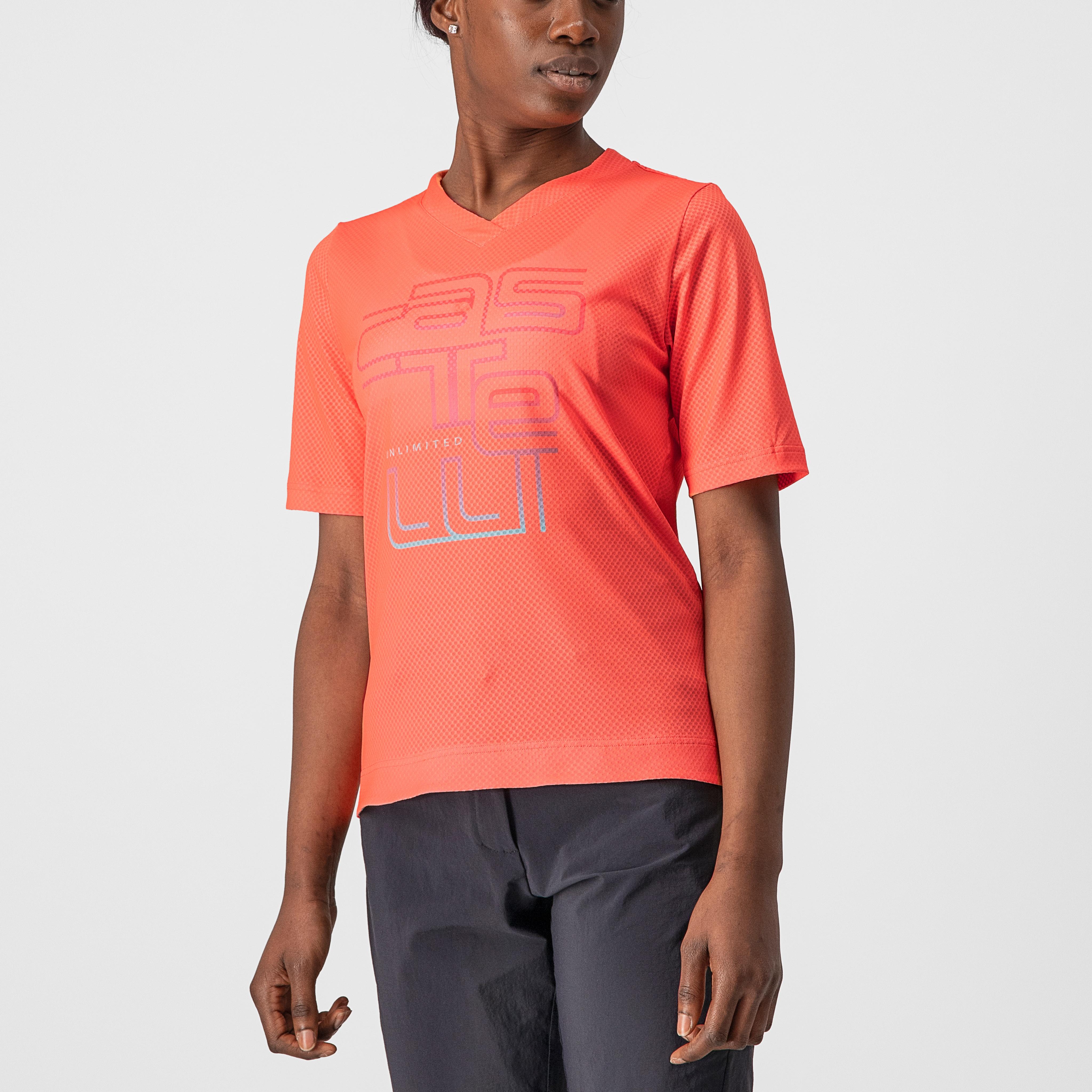 Trail tech w tee - coral flash - castelli