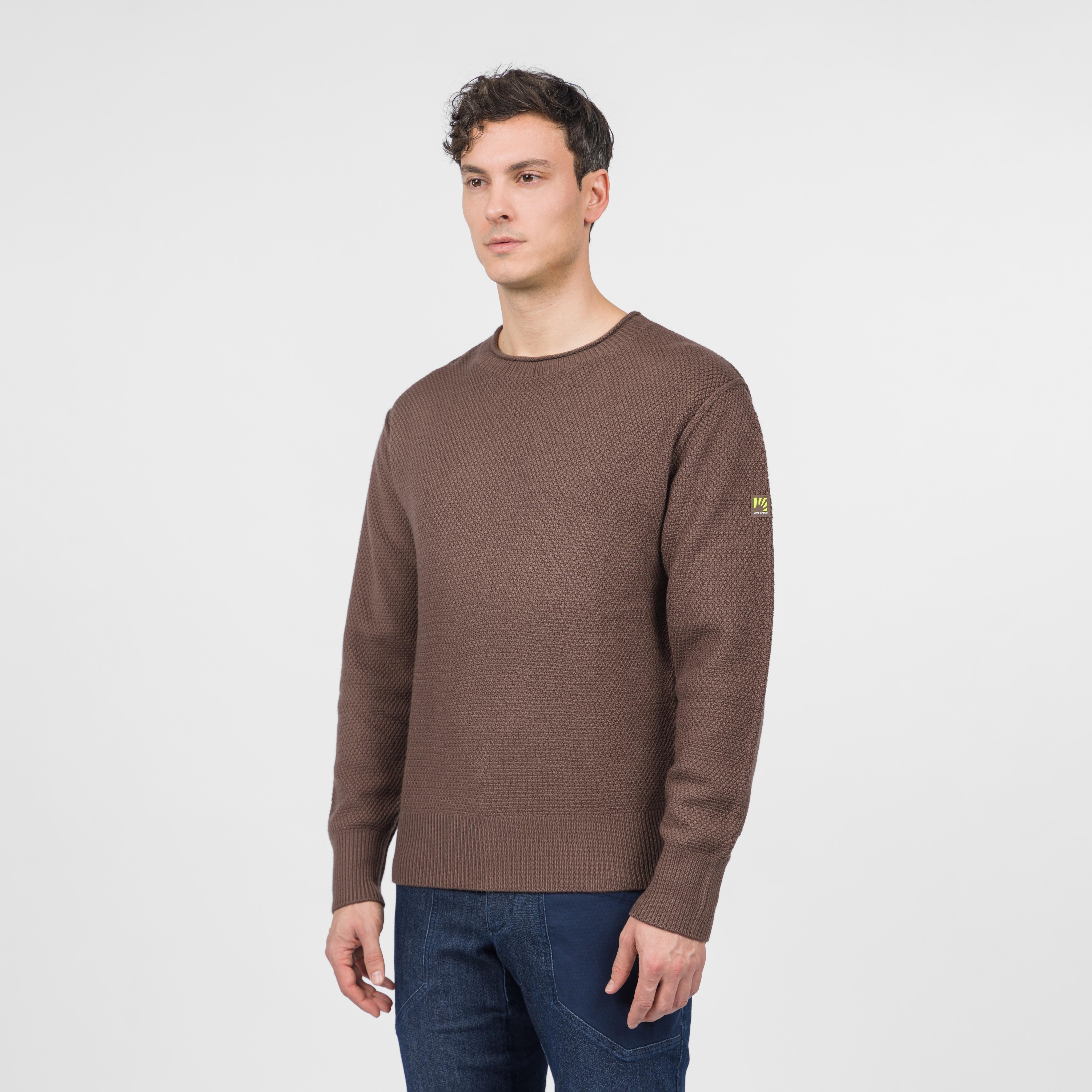 Ermellino crewneck sweater - gianduia brown - karpos