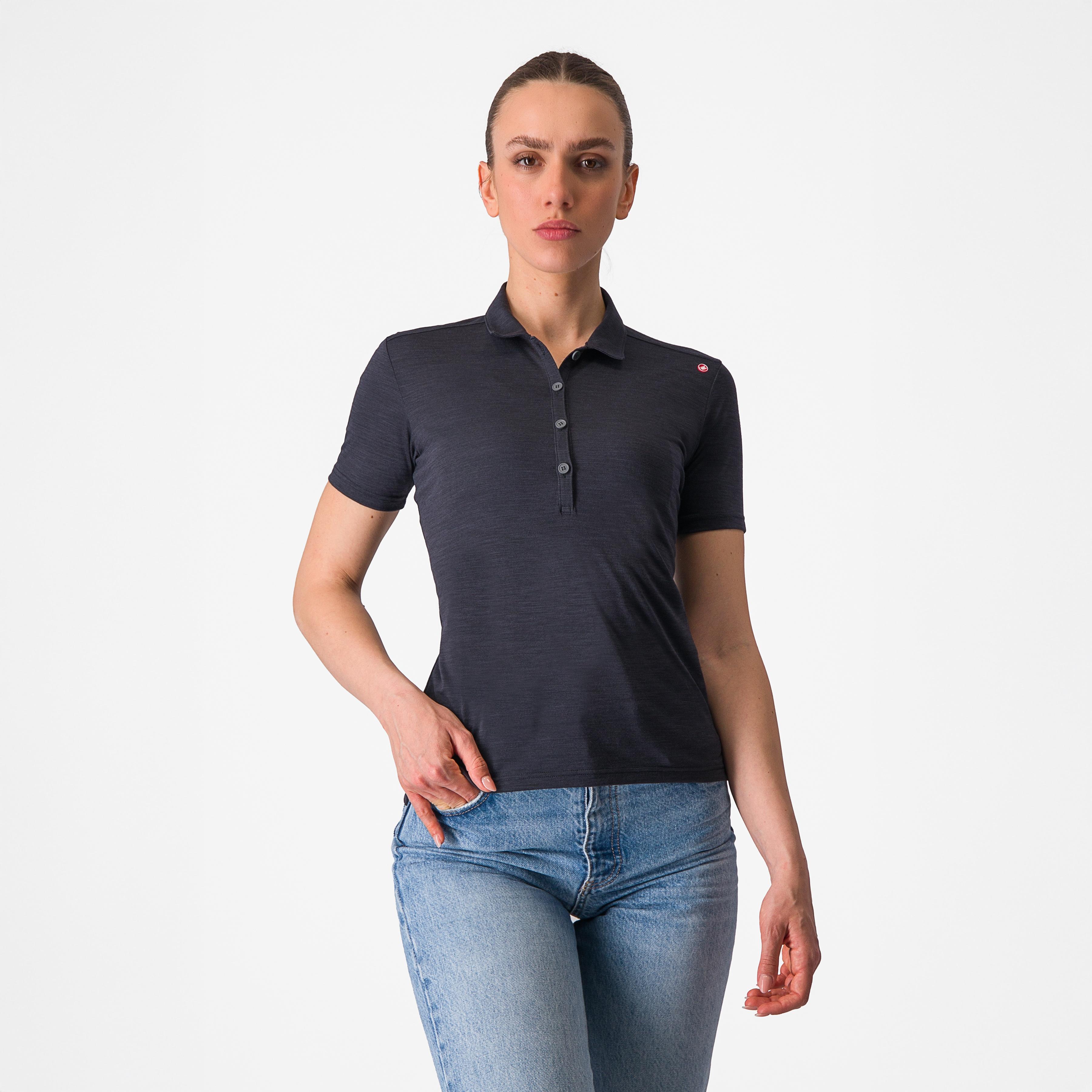Merino w polo - light black - castelli
