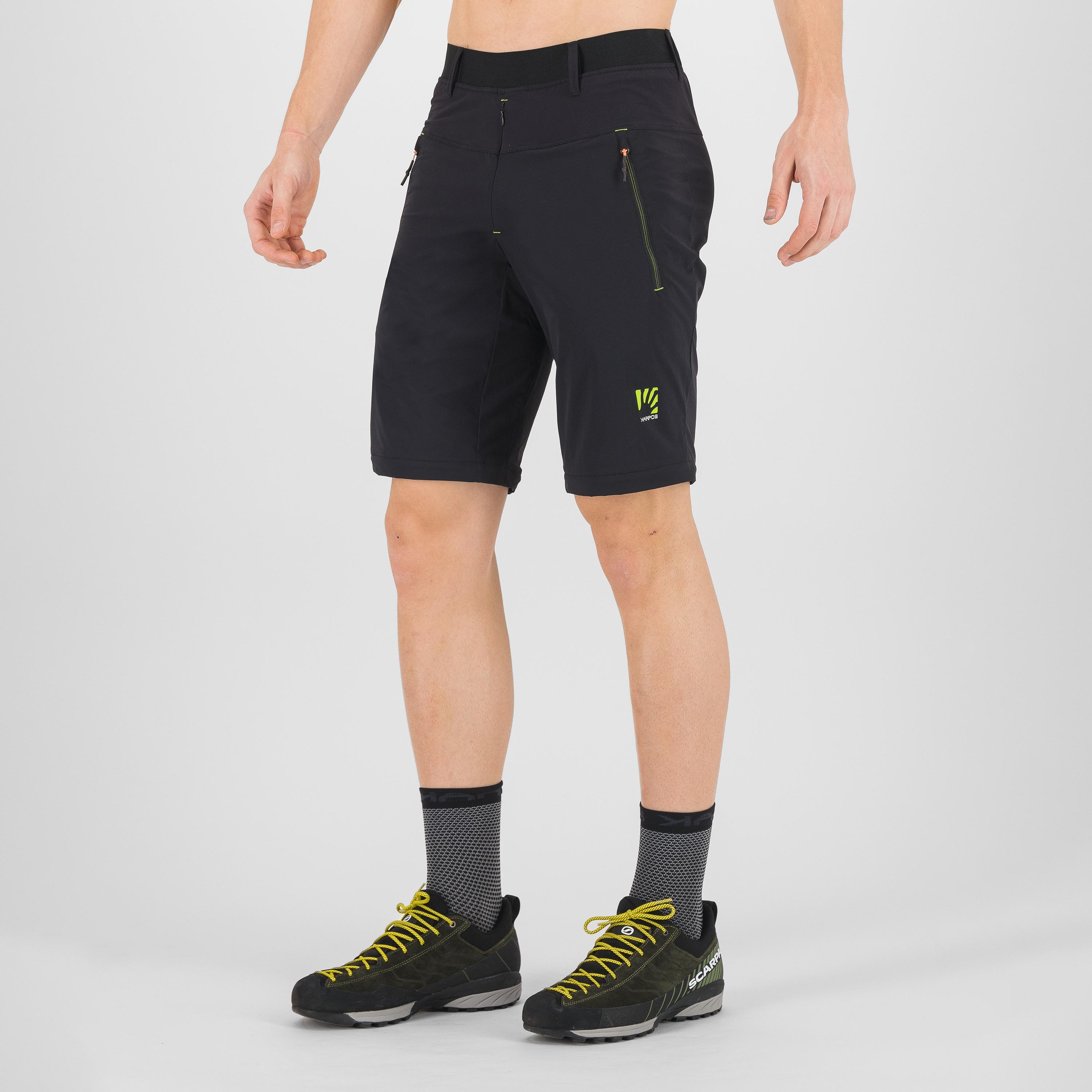Tre cime zip-off pant - black/jasmine green - karpos