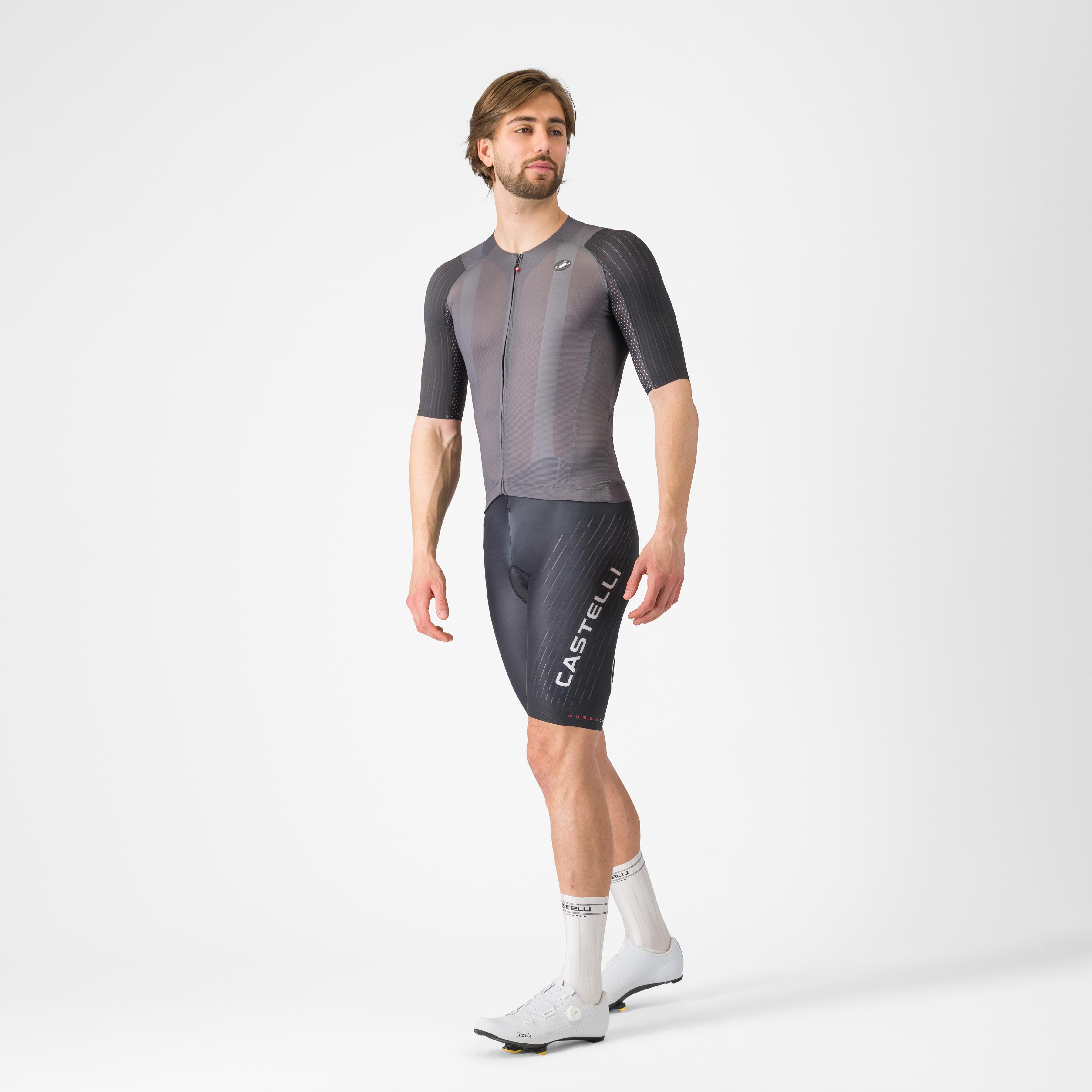 Free aero race s kit bibshort - black/white - castelli