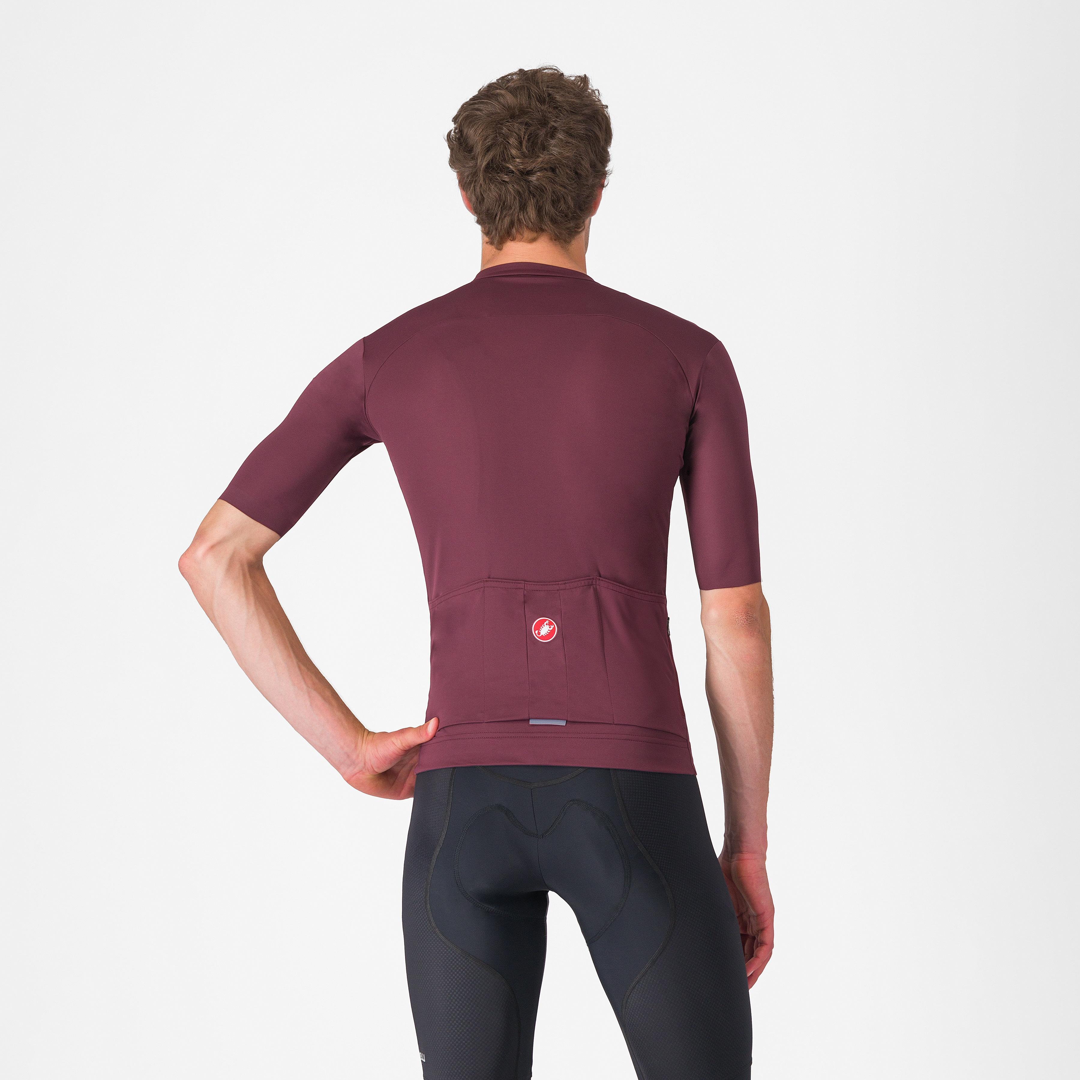 Prologo lite jersey - deep bordeaux/silver gray - castelli
