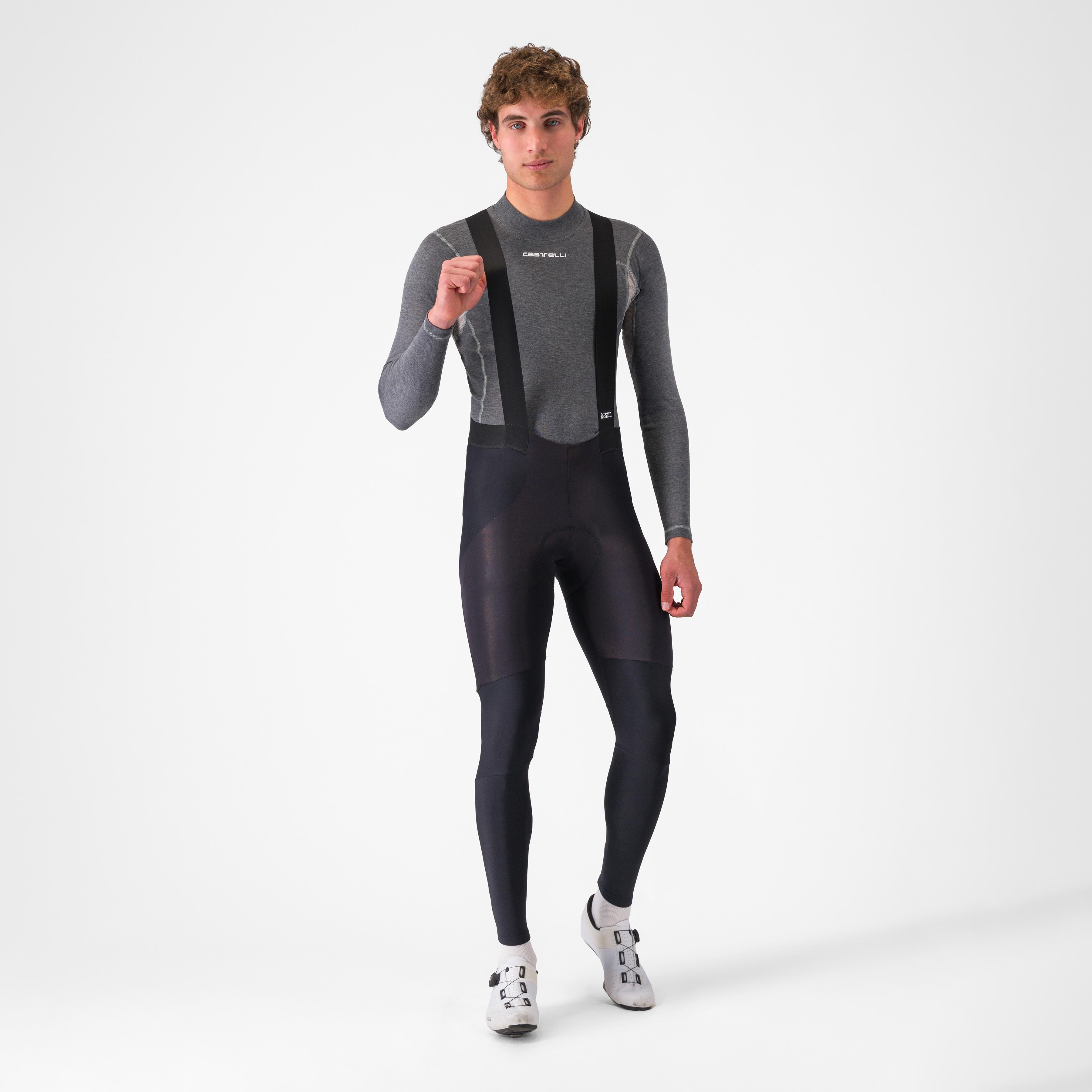 Sorpasso ros bibtight - black/silver reflex - castelli