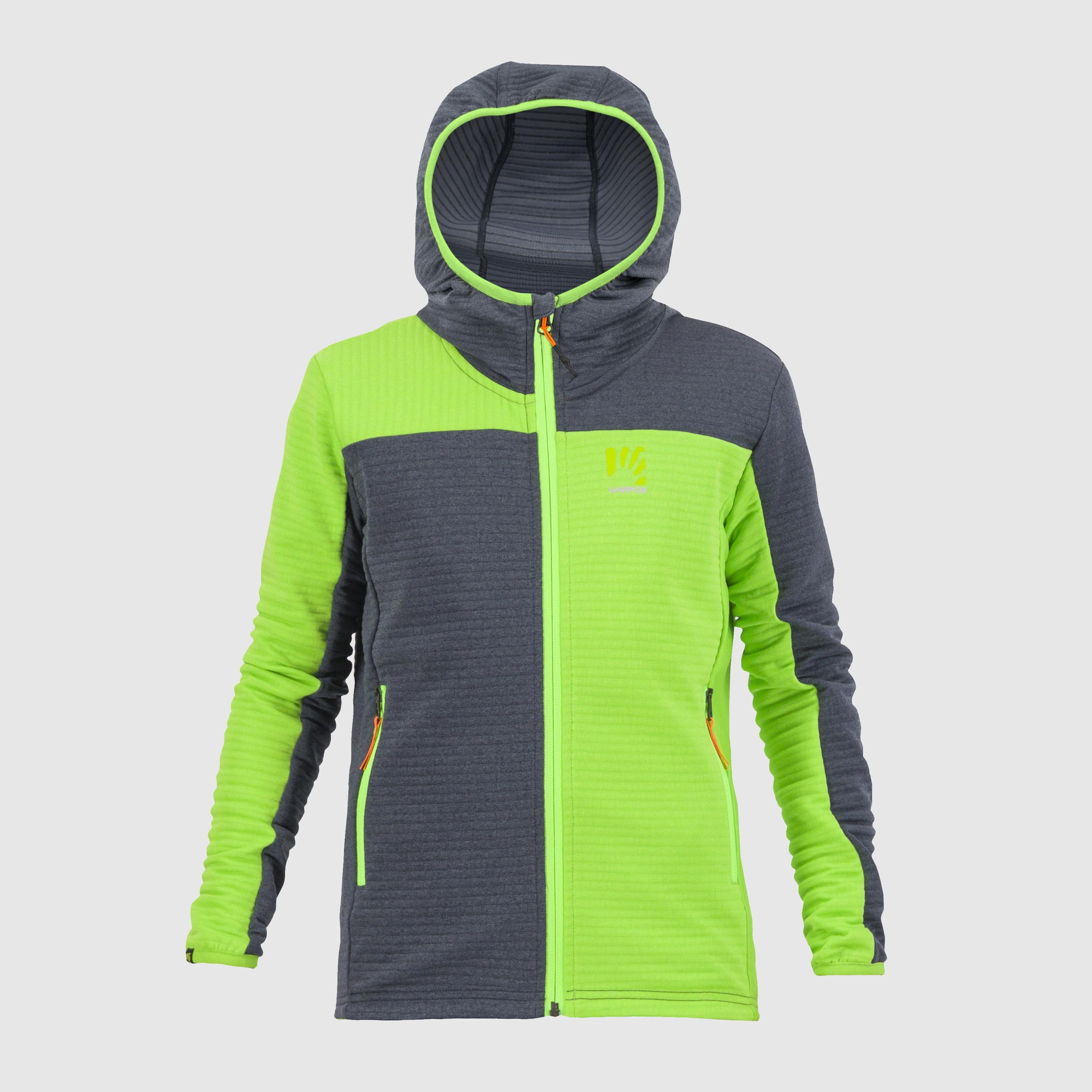 Nuvolau kid full-zip hoodie - jasmine green/ombre blue - karpos