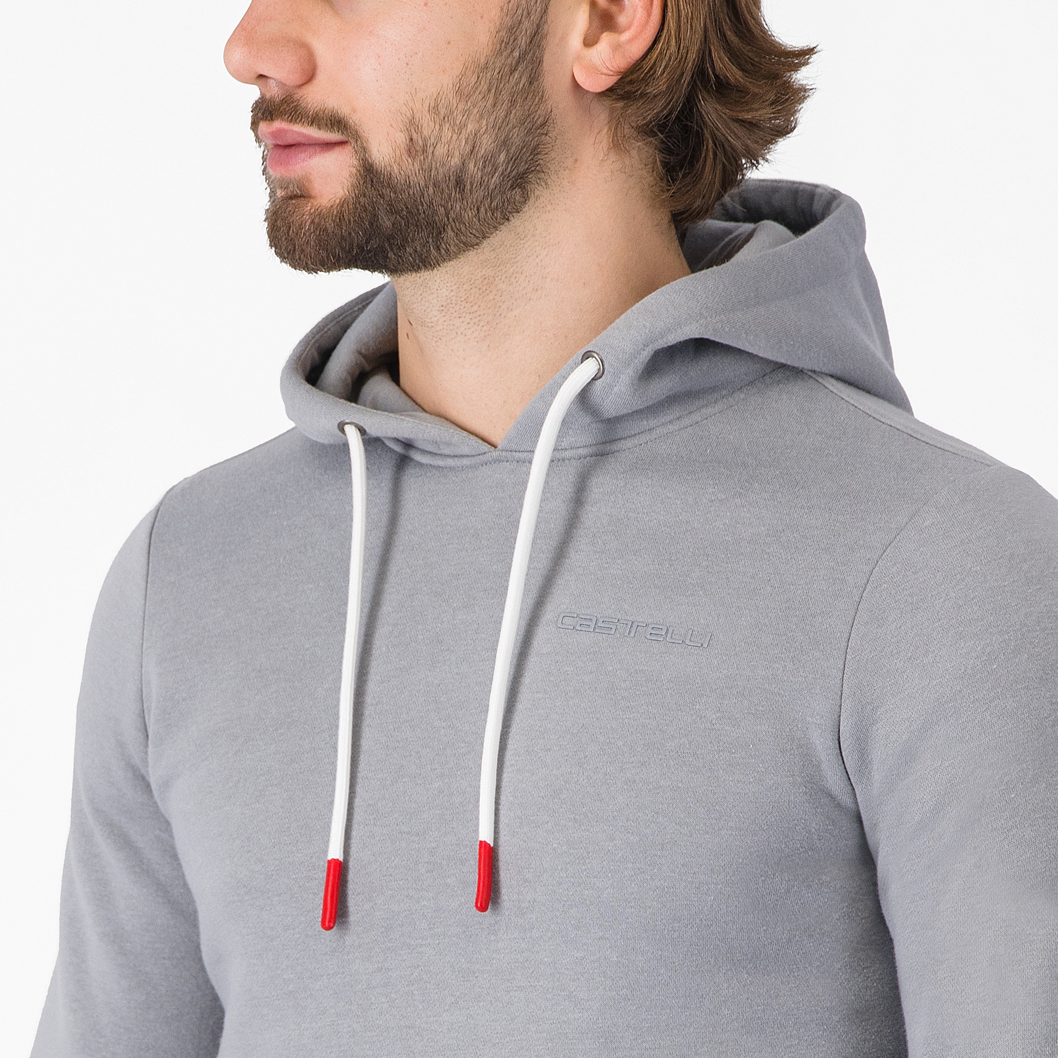 Classico hoodie - cool gray 8c - castelli