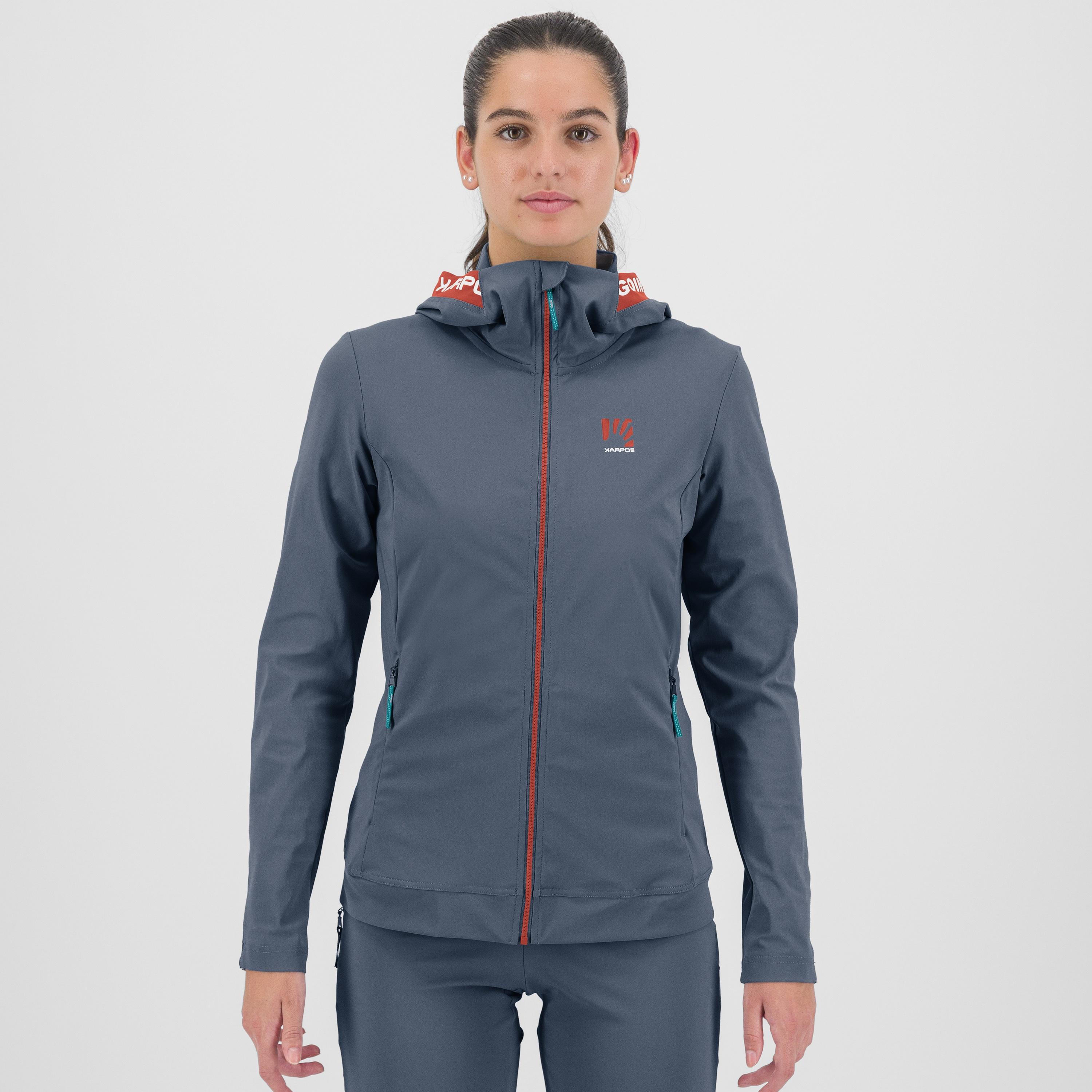 Easyfrizz w full-zip hoodie - vintage indigo/hot coral - karpos