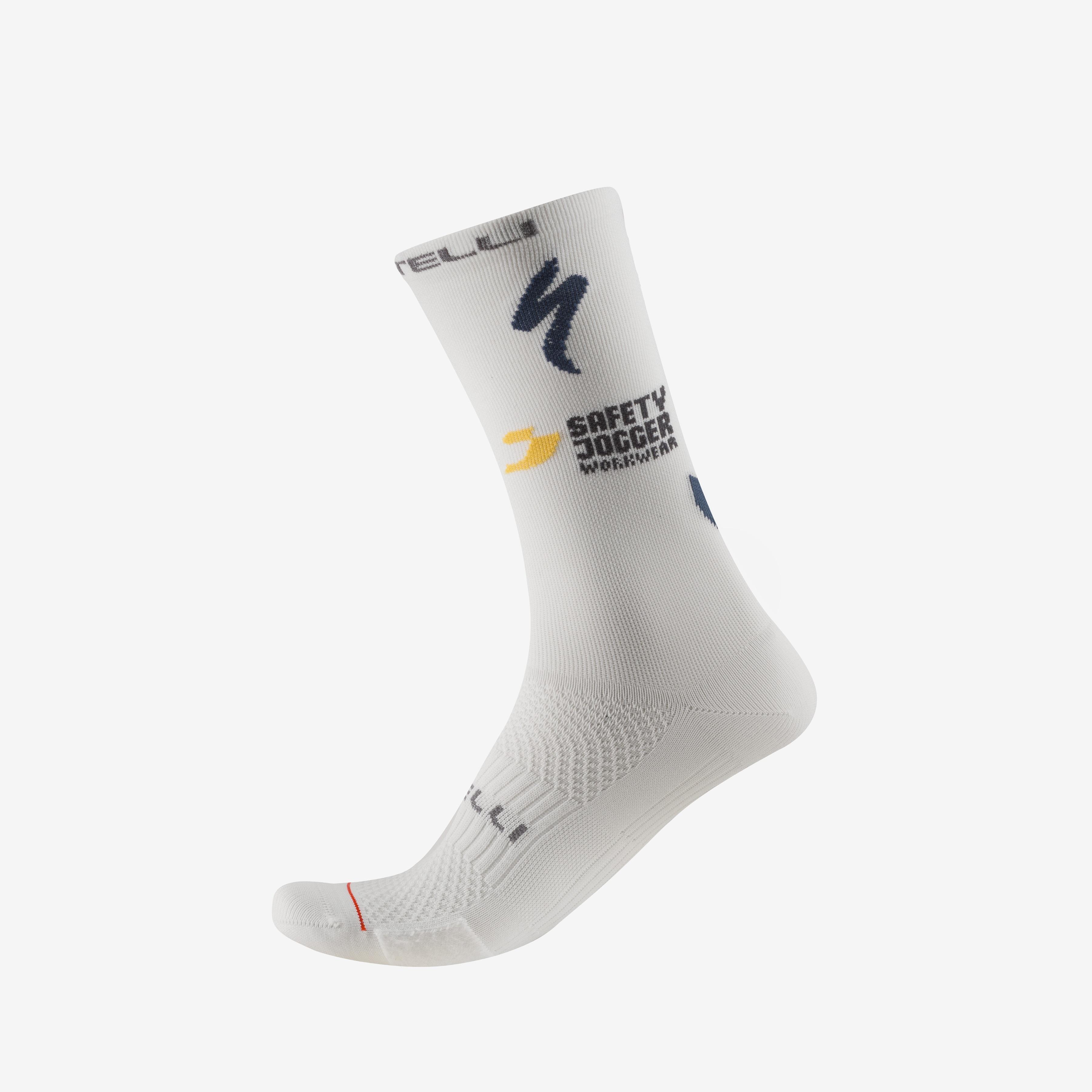 Rosso corsa pro 18 sock - white - castelli
