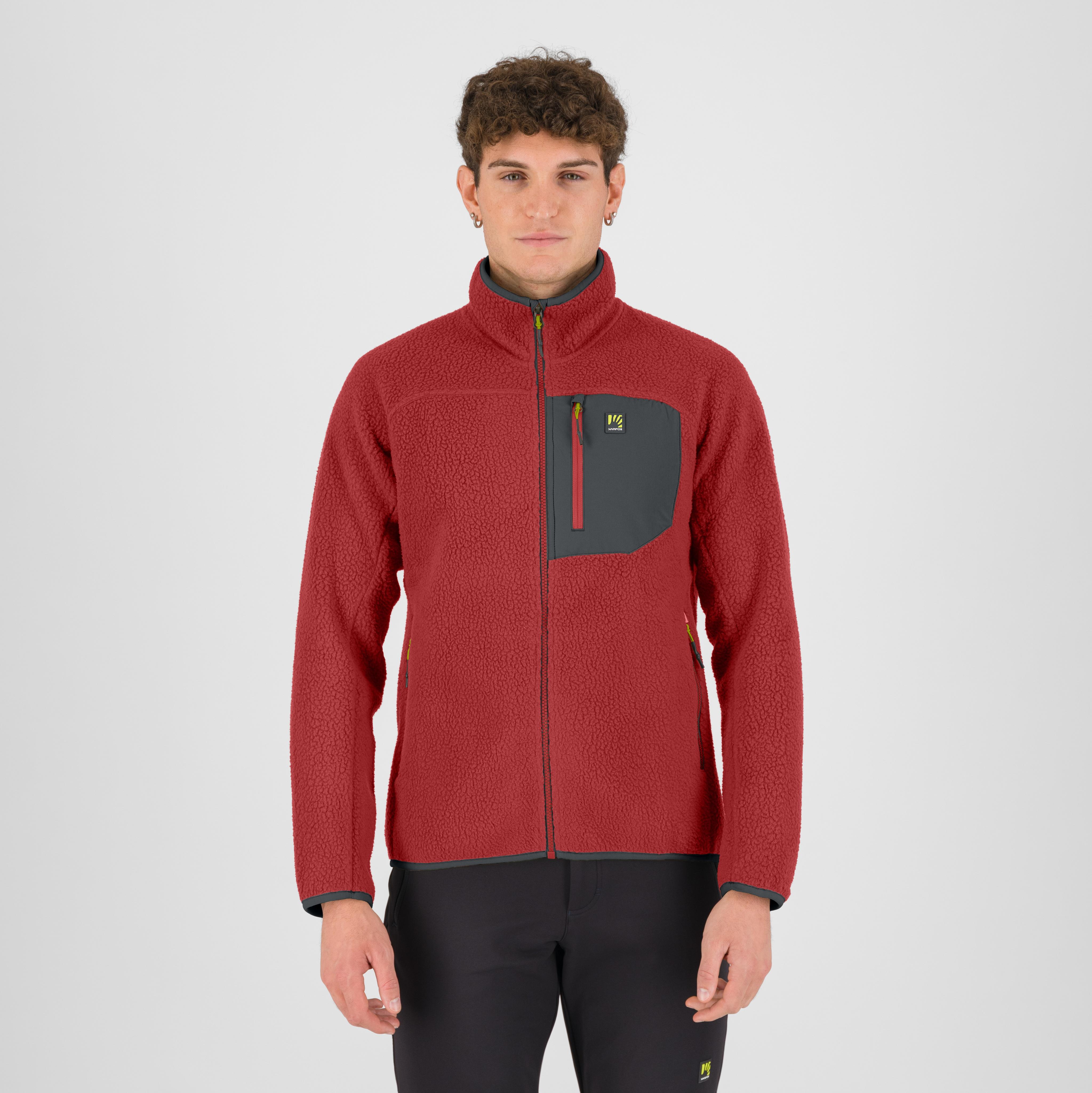 Moiazza retrò fleece - fire/woodl.gray - karpos