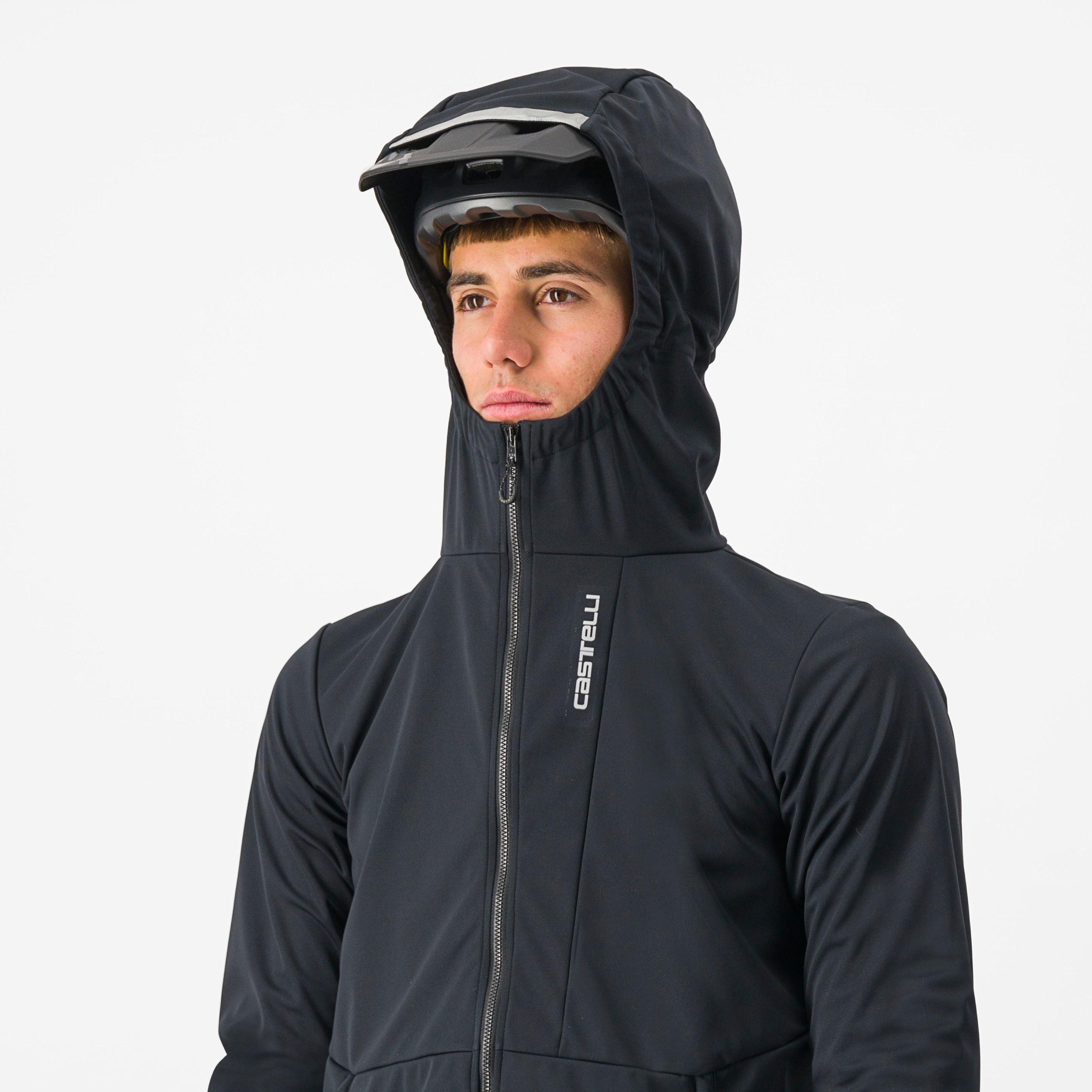 Trail hoodie jacket - light black - castelli