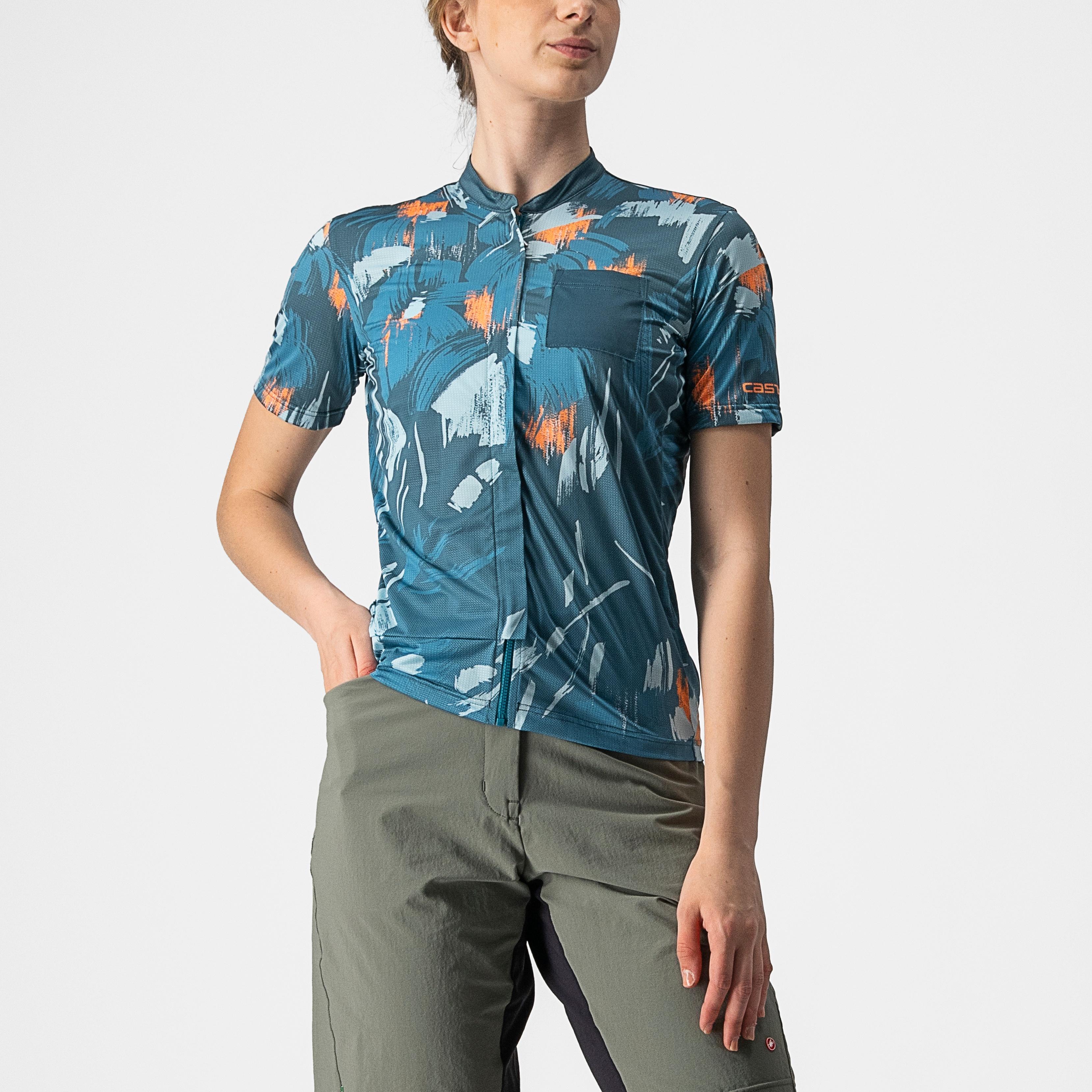 Unltd sentiero jersey - dark teal/coral flash - castelli