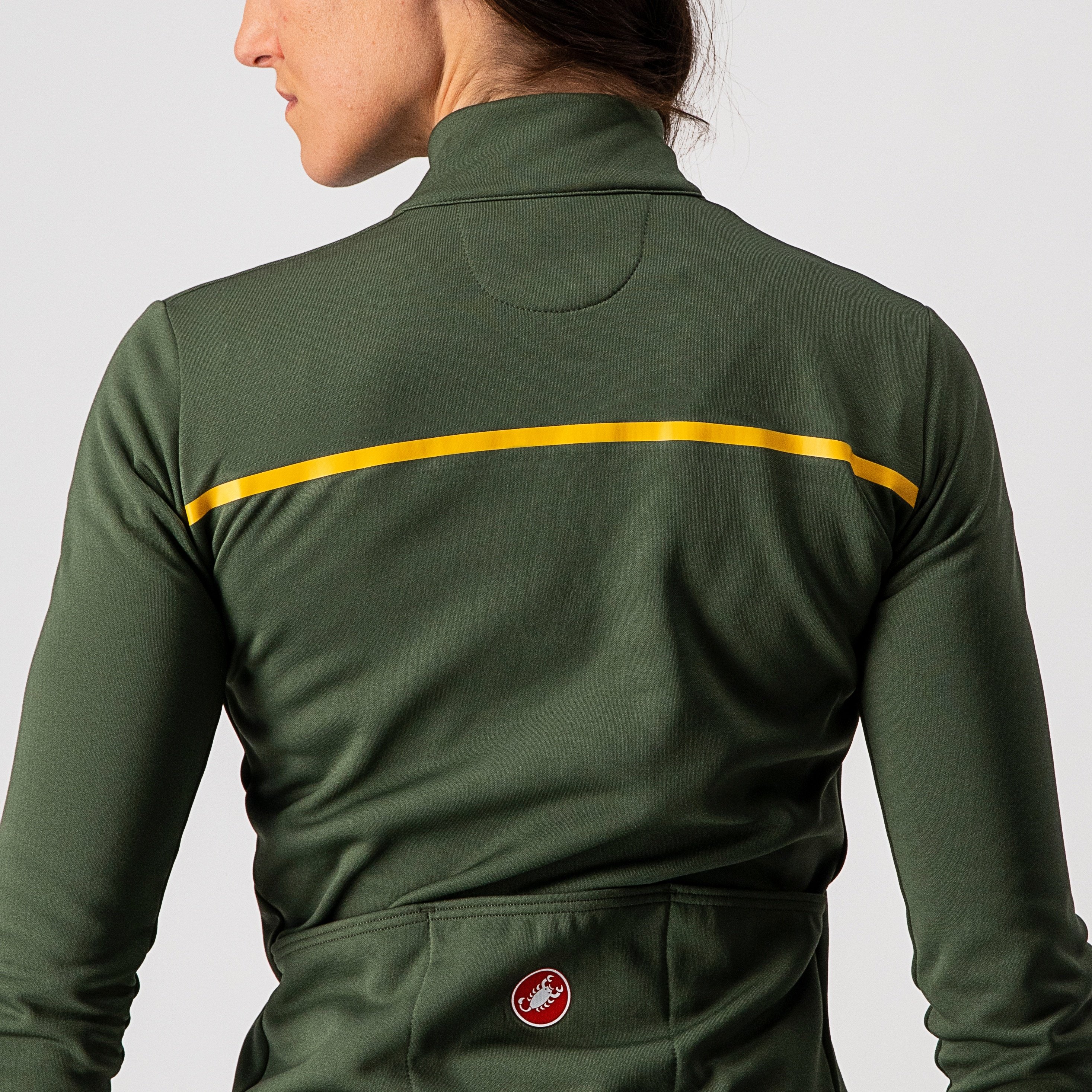 Sinergia 2 jersey fz - military green/saffron - castelli
