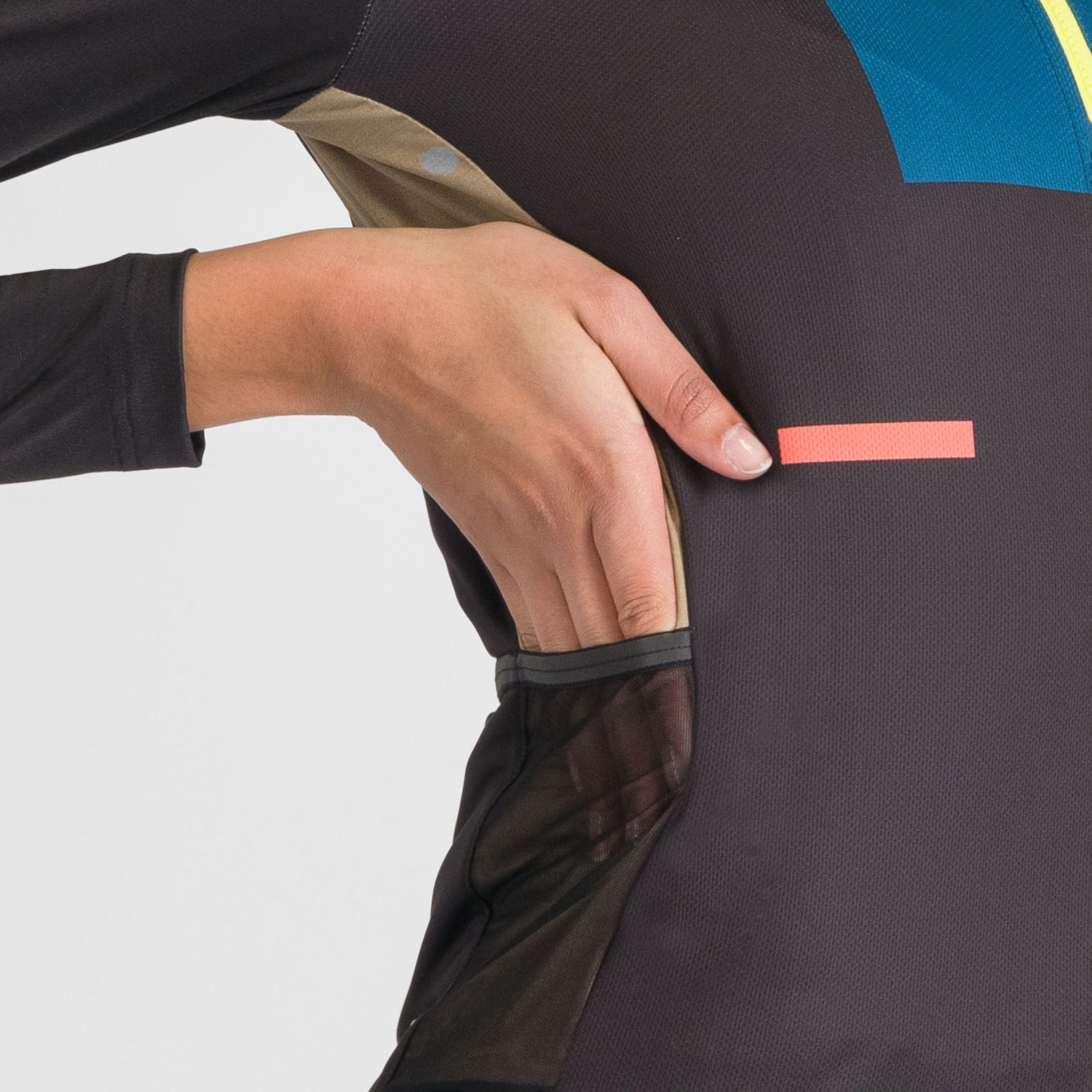 Breakout supergiara w thermal jersey - black teal blu pompelmo - sportful