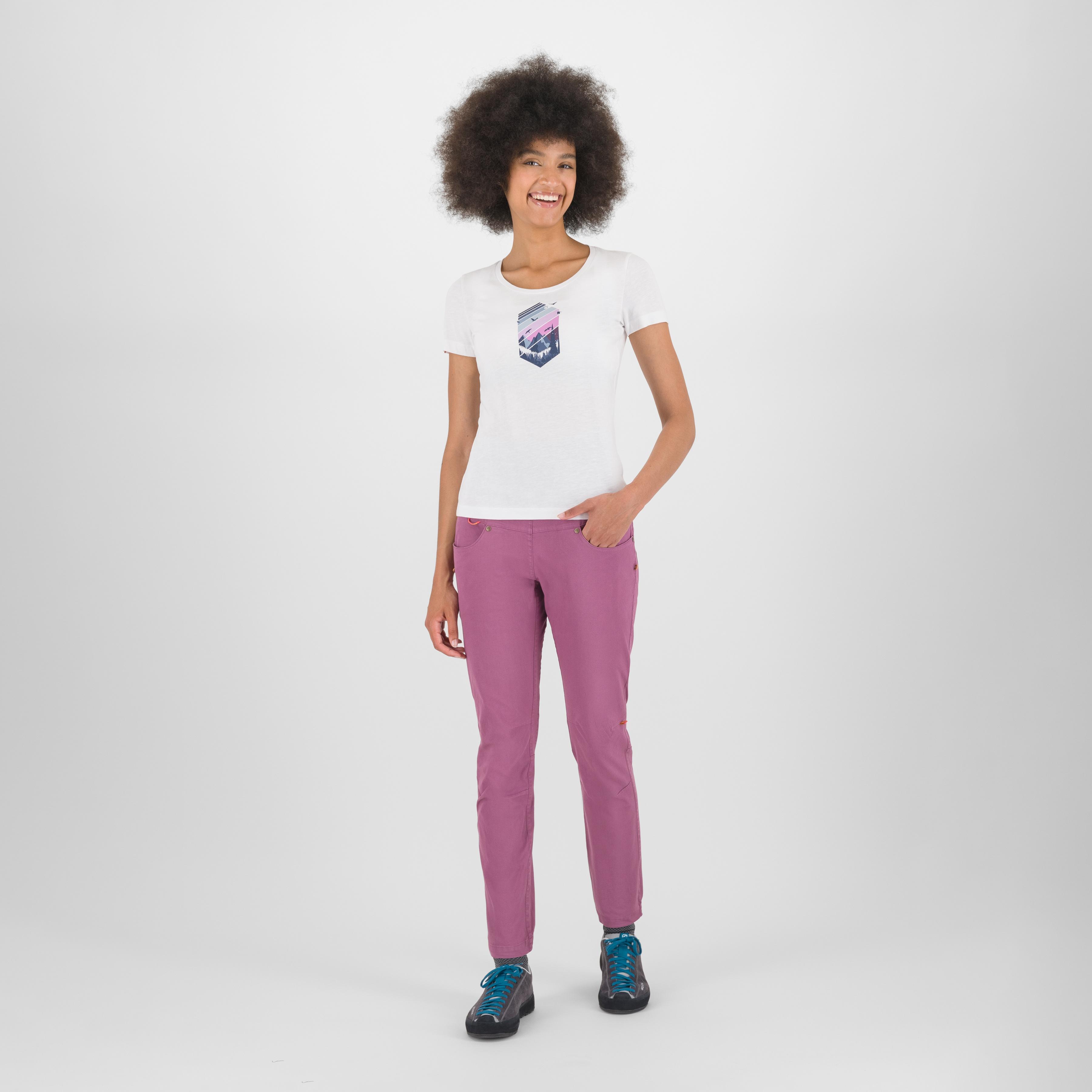 Valley w t-shirt - bright white/bloom - karpos
