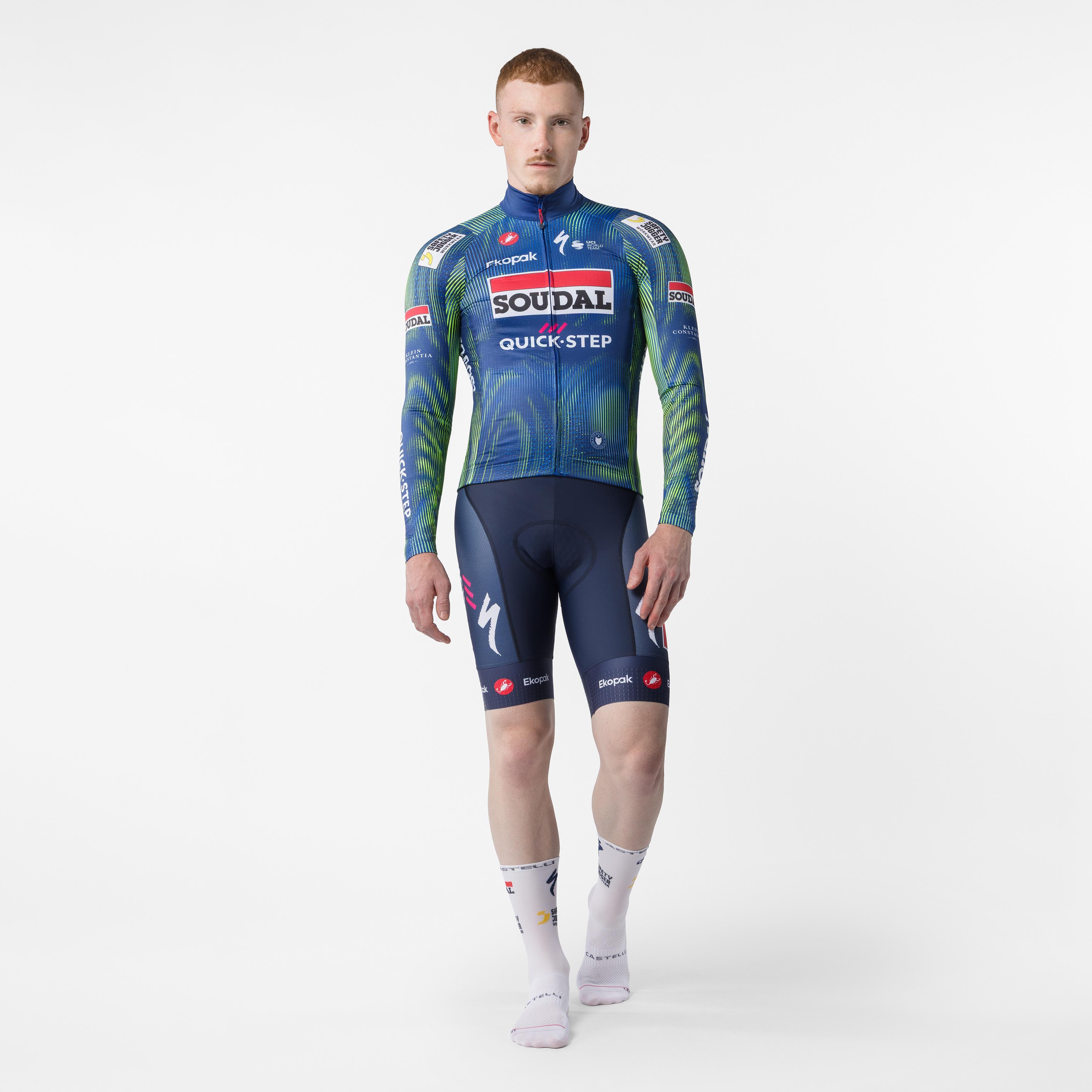 Mid weight 2 ls jersey - blue/electric lime - castelli