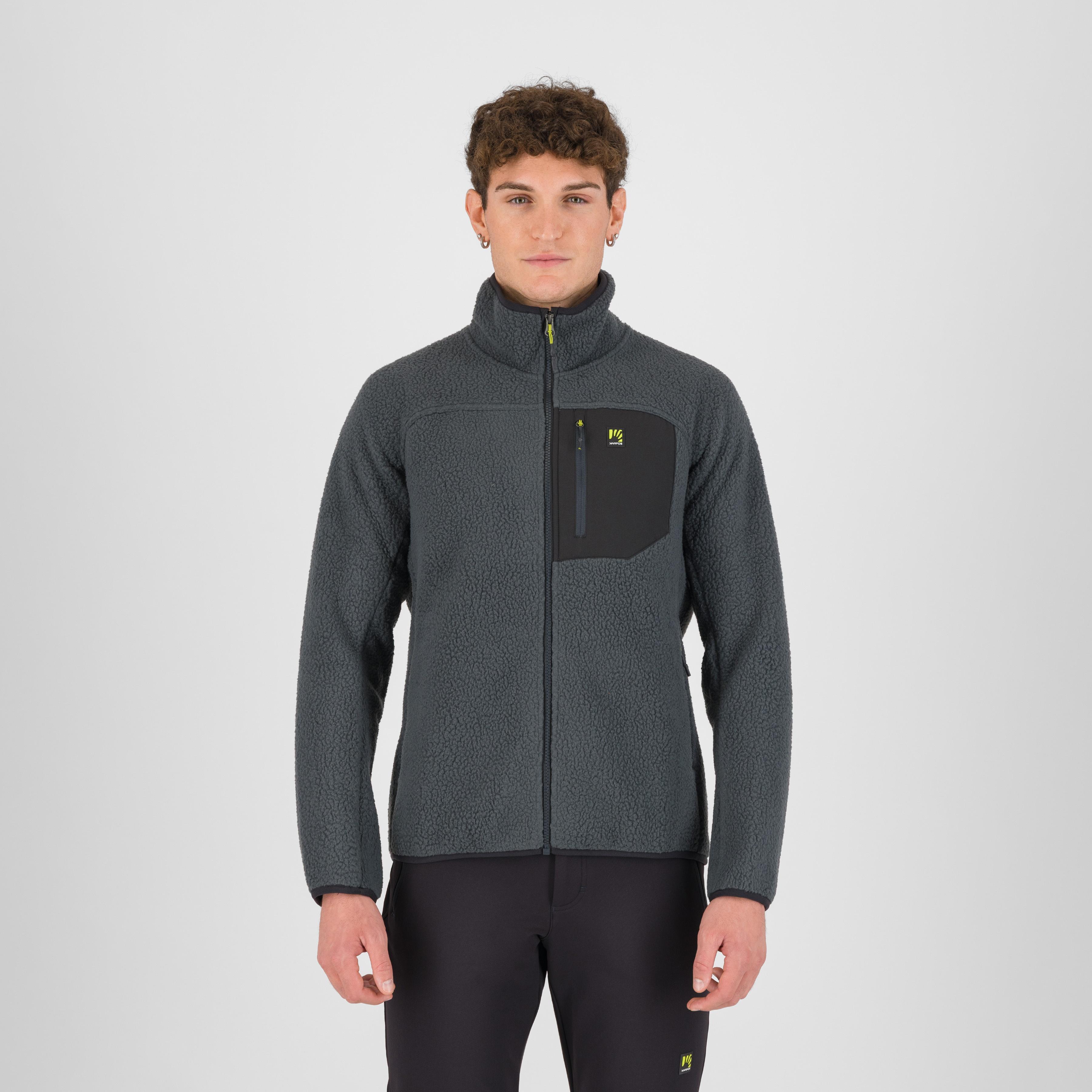 Moiazza retrò fleece - woodl.gray/black - karpos