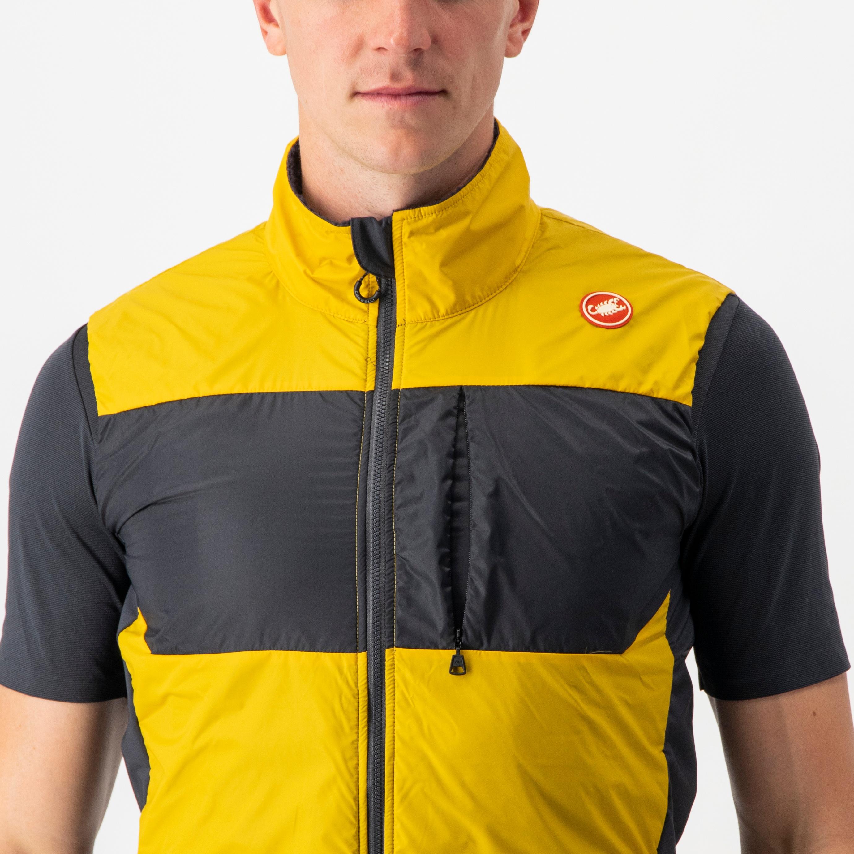 Unlimited puffy vest - goldenrod/dark gray - castelli