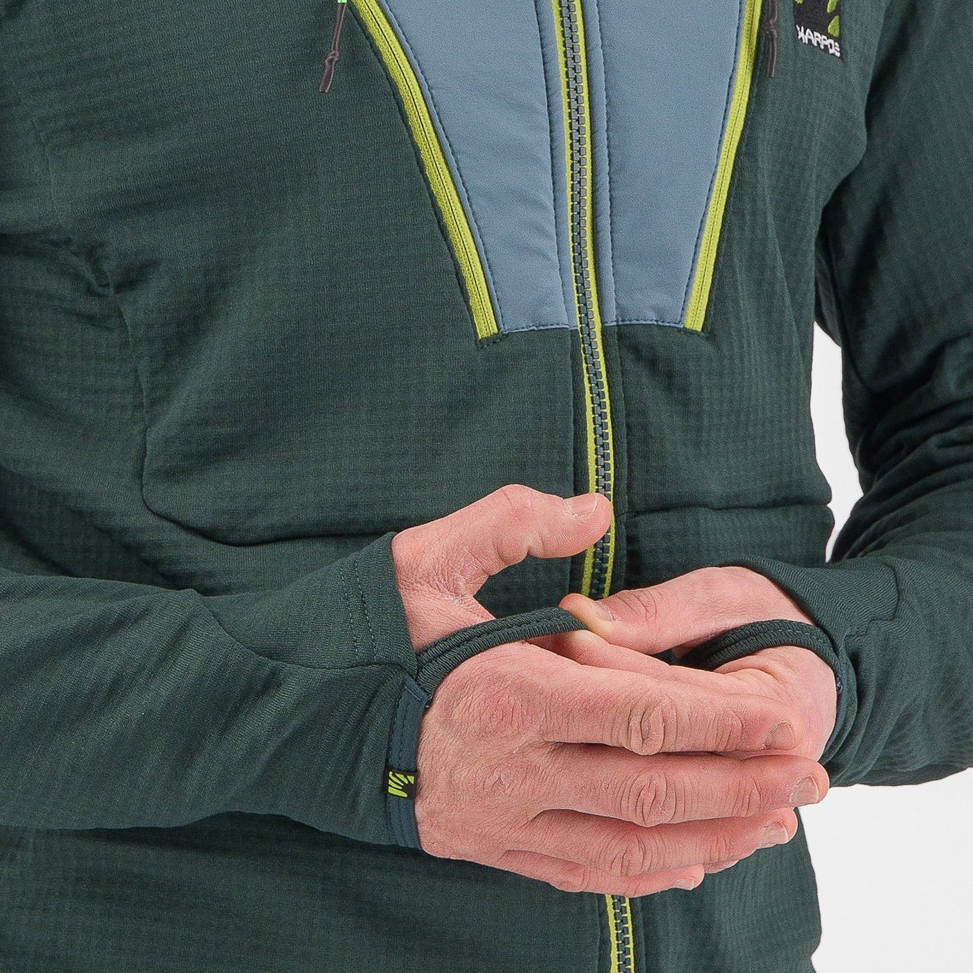 Highest hoodie fleece - forest/north atlantic - karpos