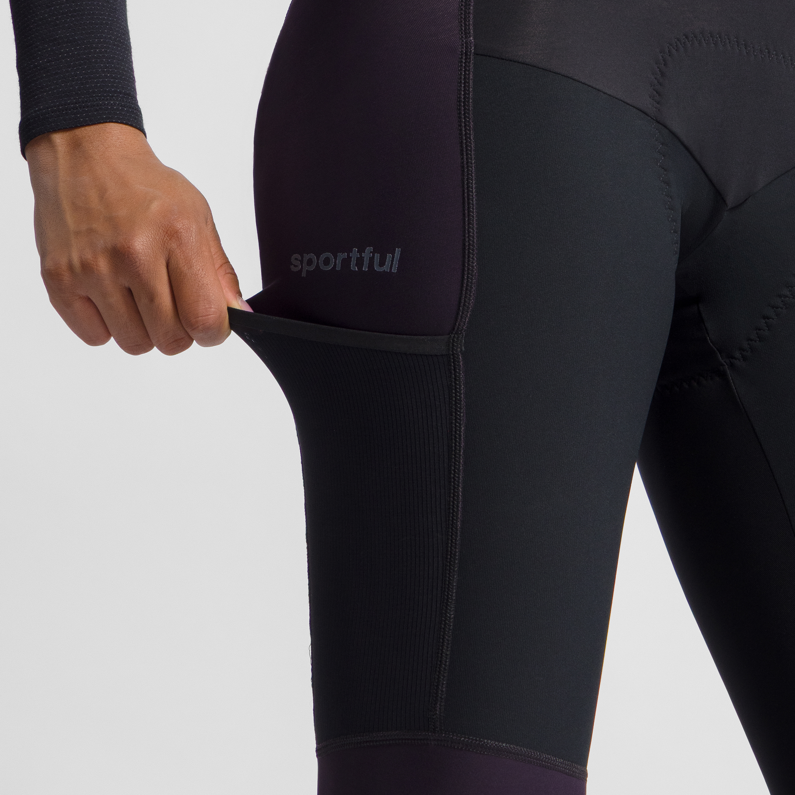 Supergiara 2 w bibtight - black metro purple - sportful