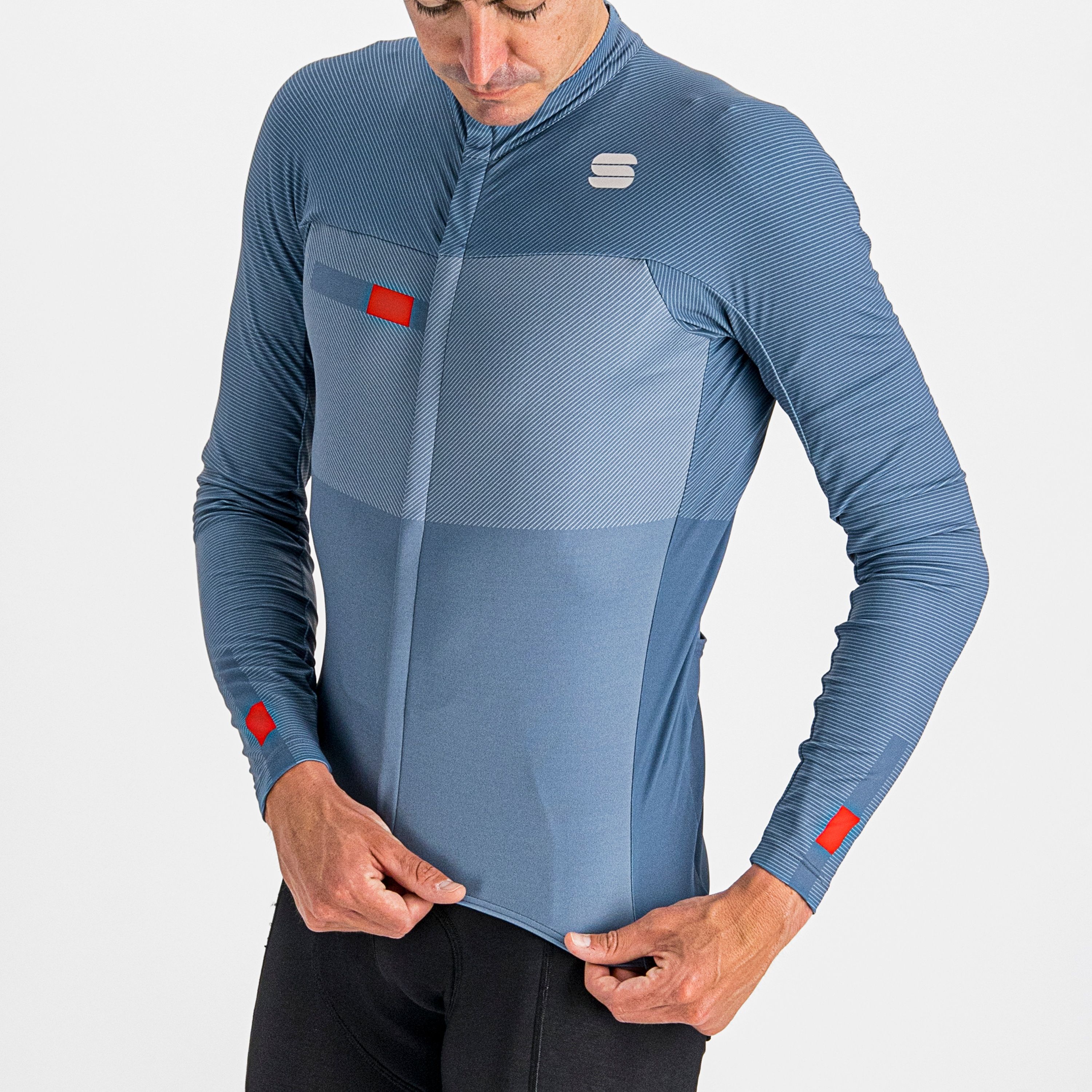 Bodyfit pro thermal jersey - blue sea red fire - sportful