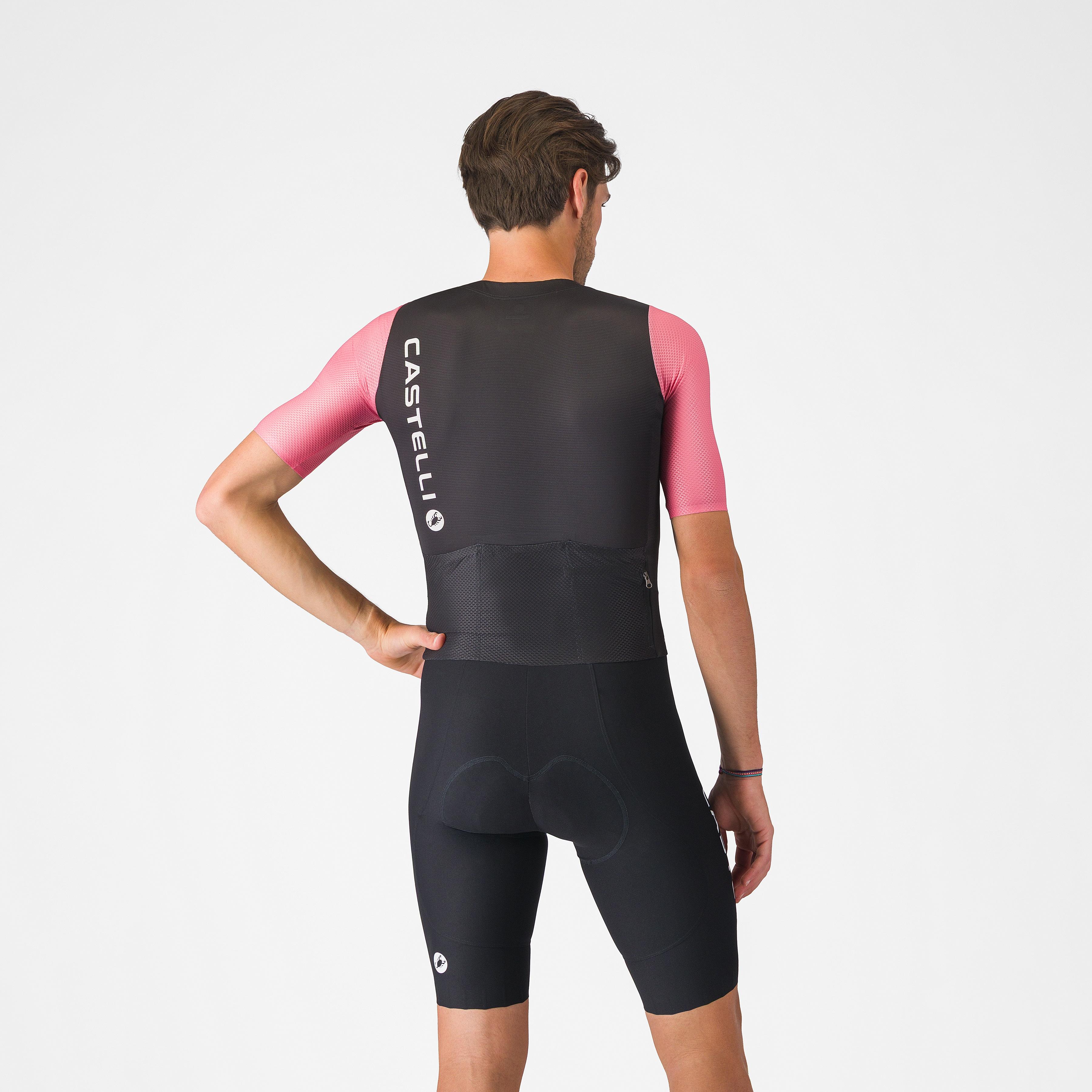 Saturday morning skinsuit - black/rosa giro/smoky gray - castelli
