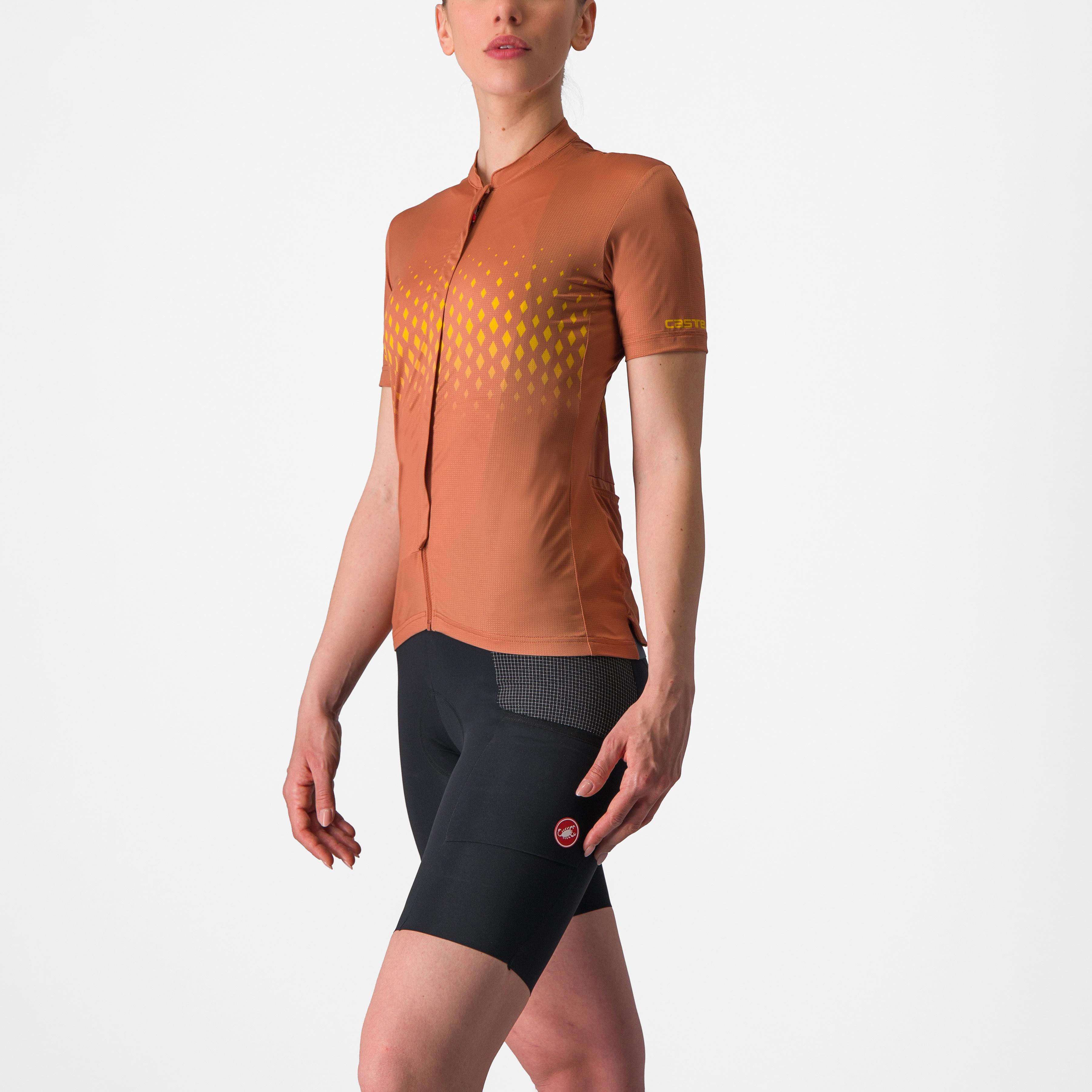 Unlimited sentiero 3 jersey - mocha/goldenrod - castelli