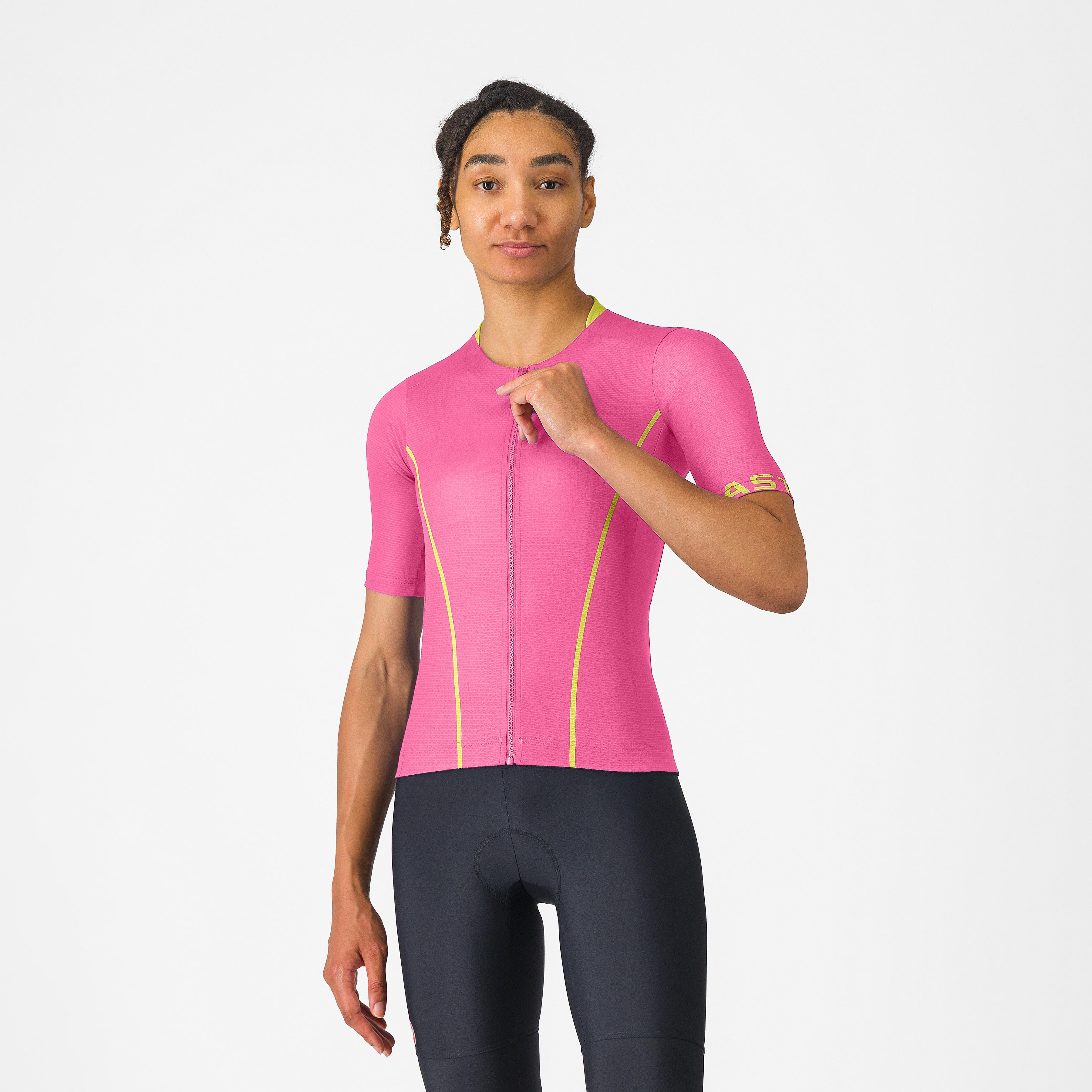 Anima flow jersey - rosa giro/mango mojito - castelli