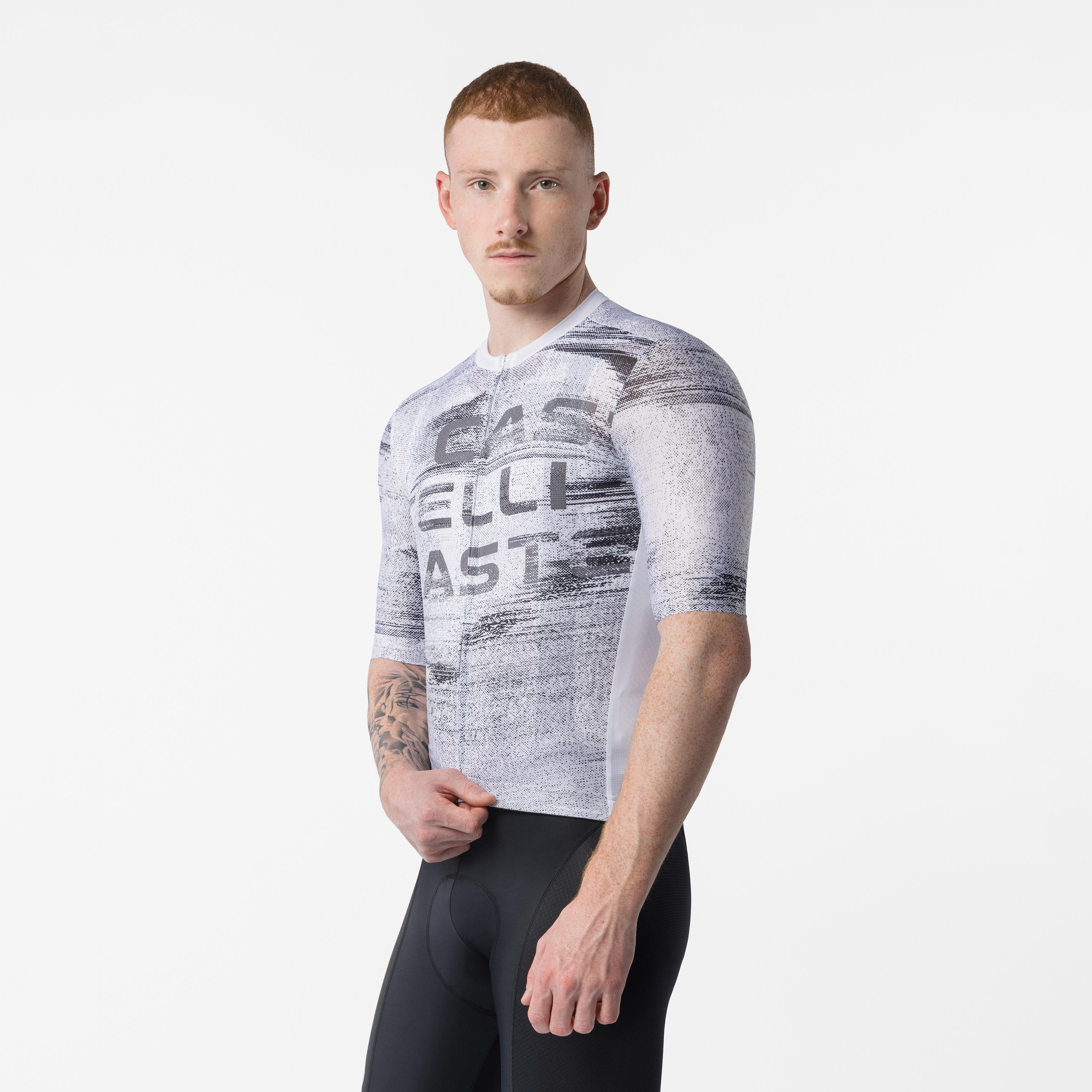 Stratus logo jersey - white/smoky gray - castelli
